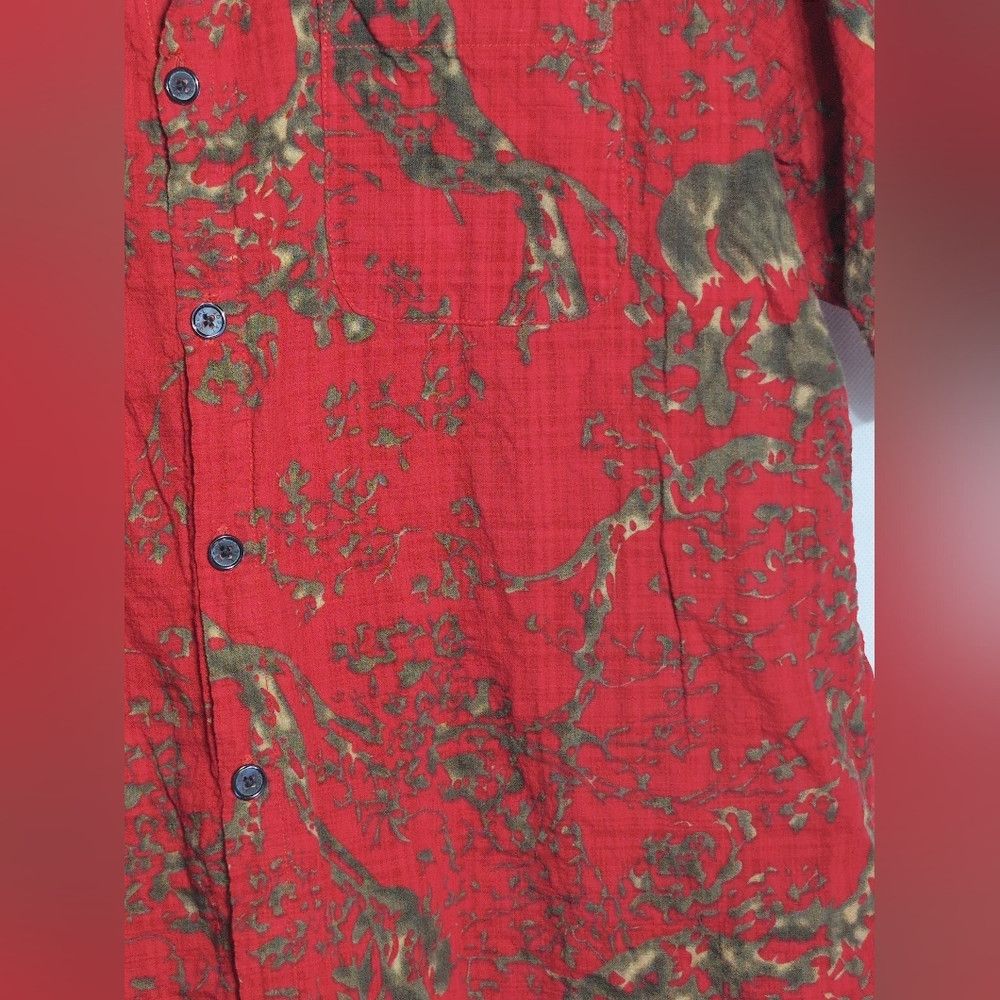 Vintage Jogal Red and Green Hawaiian Casual Shirt Sz L Size US L / EU 52-54 / 3 - 4 Thumbnail