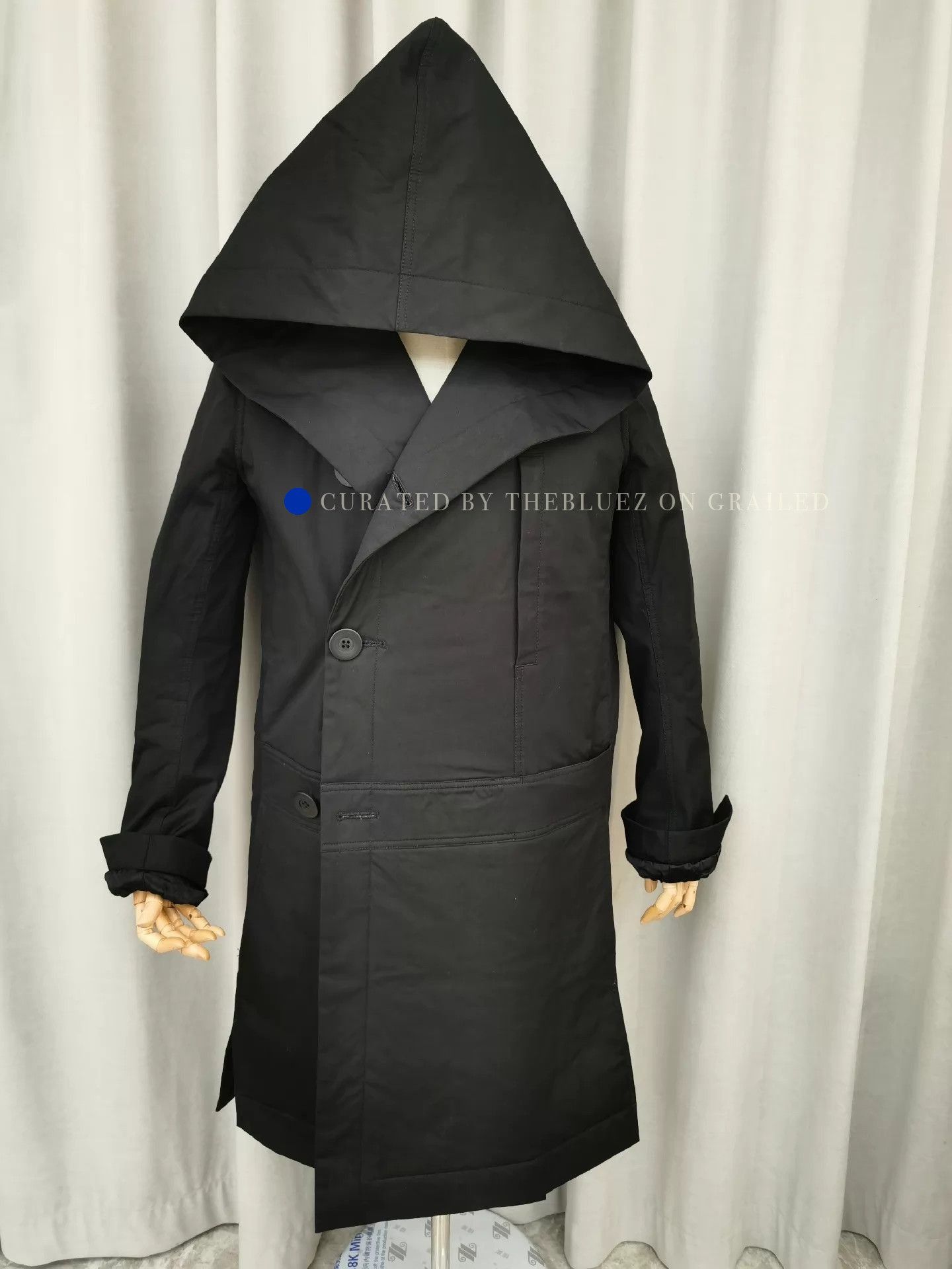 Rick Owens Hooded Long Padded Coat in Black Size US M / EU 48-50 / 2 - 1 Thumbnail