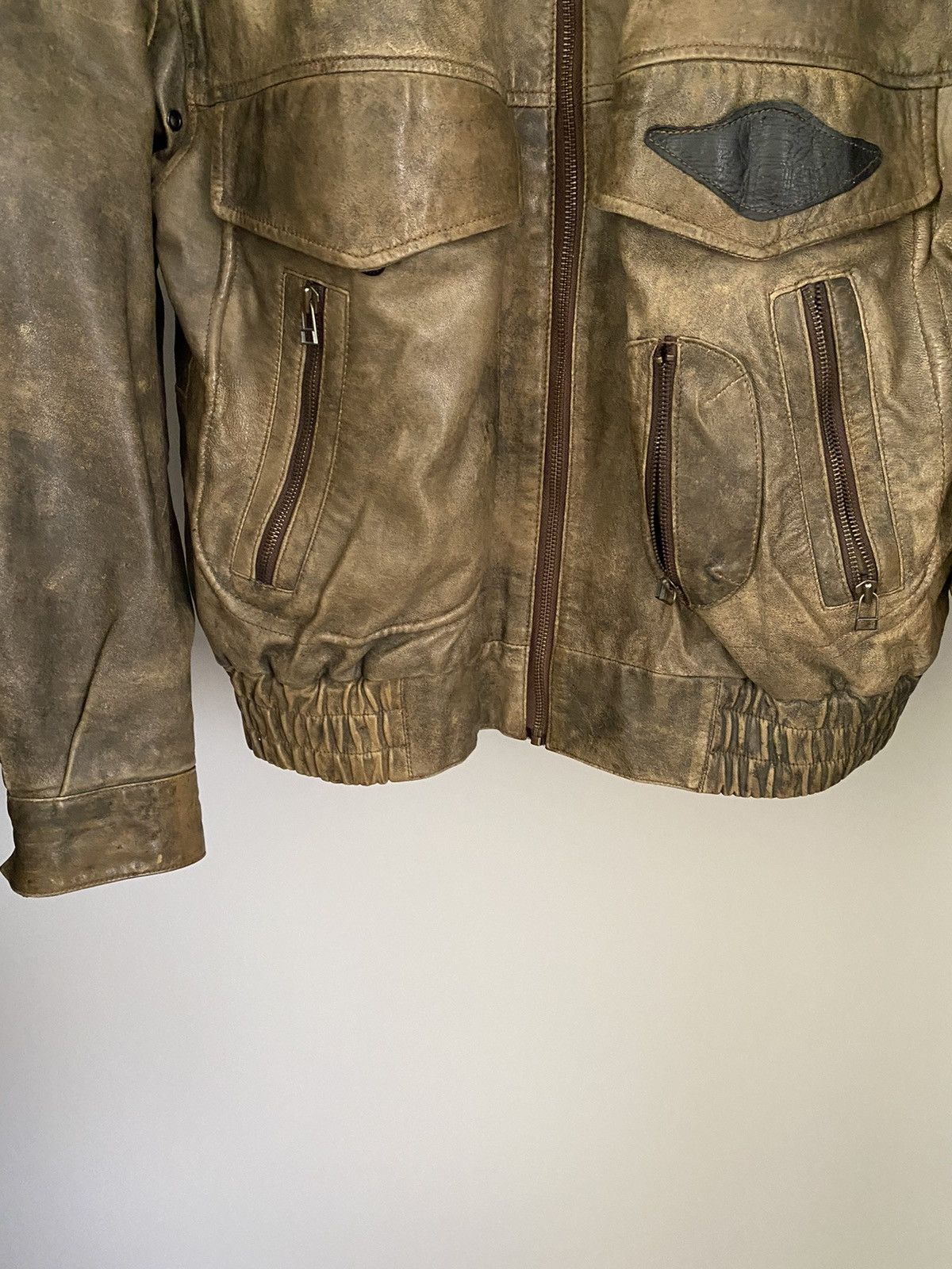 Japanese Brand × Vintage Vintage Leather Bomber Jacket Like Avirex Size US S / EU 44-46 / 1 - 9 Thumbnail