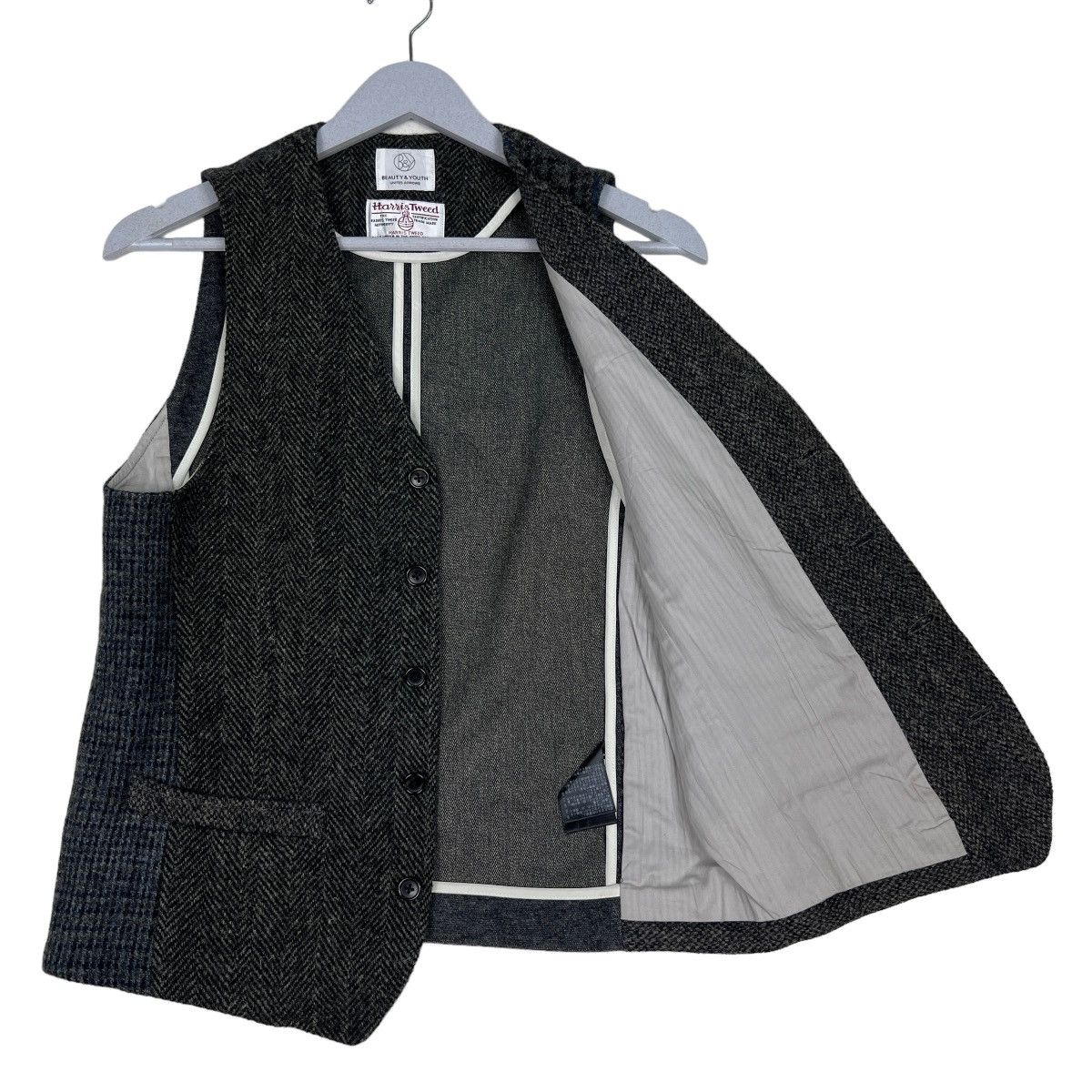 BEAUTY&YOUTH 🔥 HARRIS TWEED X BEAUTY YOUTH UNITED ARROWS WOOL VEST Size US M / EU 48-50 / 2 - 10 Thumbnail