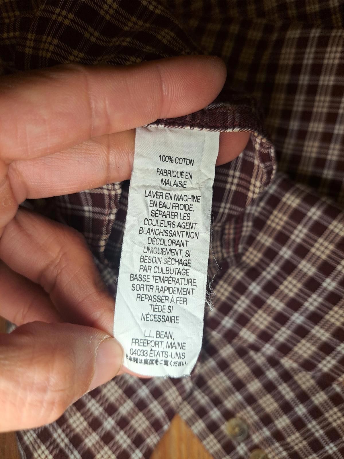 L.L. Bean LL Bean Button Up Dress Shirt Mens XLT Red Plaid 100% Cotton Size US XL / EU 56 / 4 - 3 Thumbnail