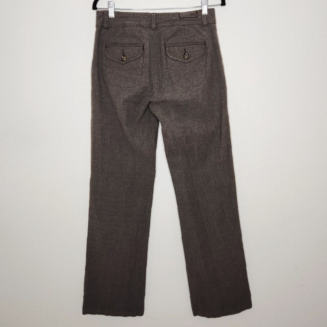 Vintage VINTAGE Jag Pants Bottoms 6 Womens Brown Stripe Pin 90s Work Adjustable Stretch Siren Y2K Size 28" / US 6 / IT 42 - 6 Thumbnail
