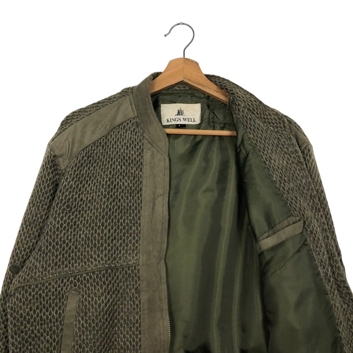 Japanese Brand 🔥DISTRESSED BIKER BOMBER JACKET KINGS WELL ISSEY MIYAKE Size US L / EU 52-54 / 3 - 14 Thumbnail