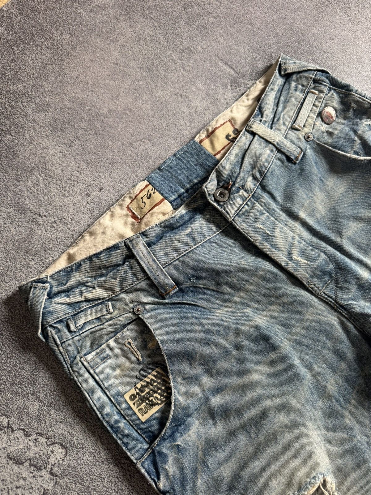 G-Star G star raw 27/32 jail loose tapered shiro denim jeans 3D y2k Size US 27 - 11 Thumbnail