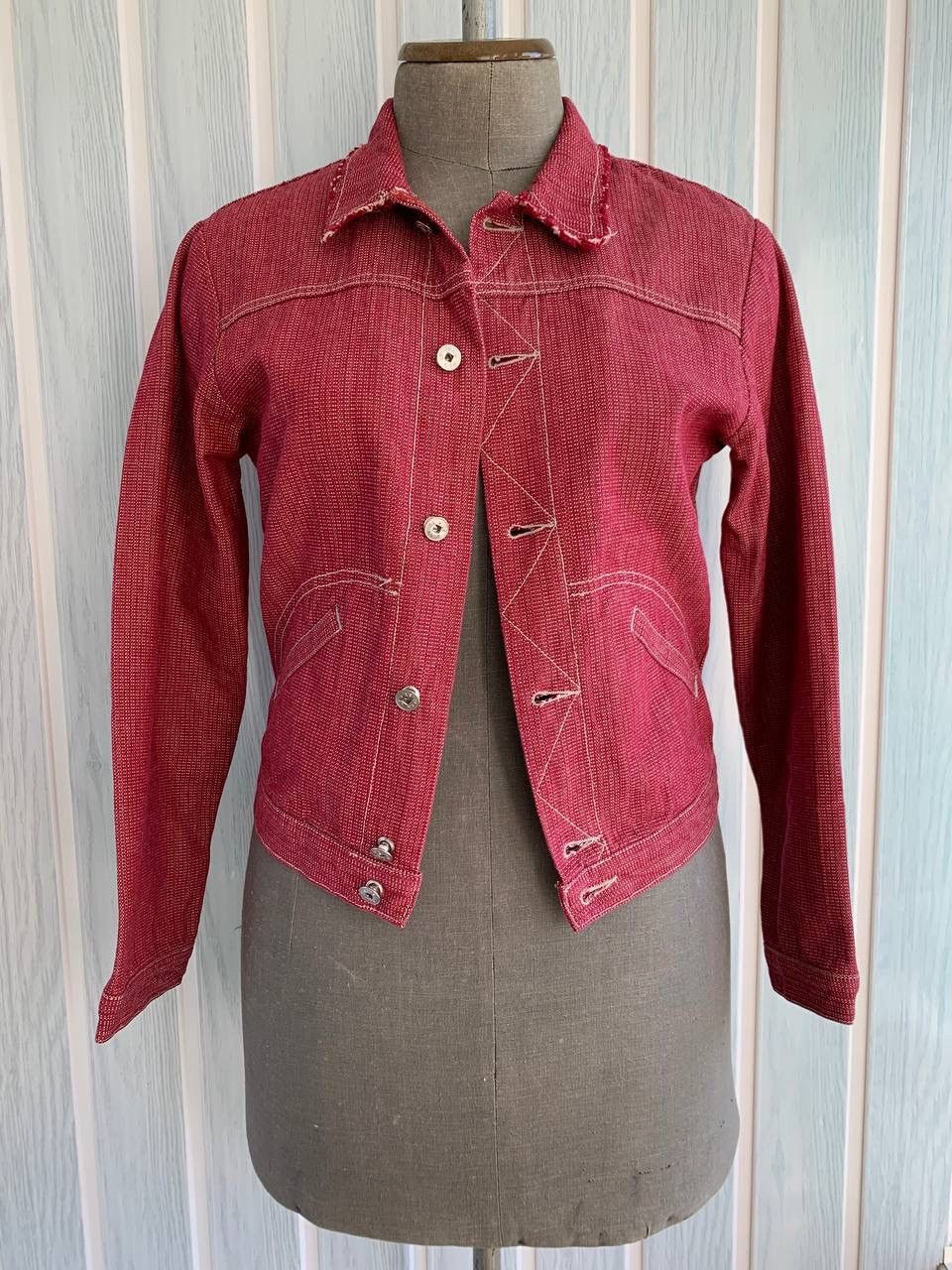 Marithe + Francois Girbaud Vintage Marithe Francois Girbaud Unisex Cotton Denim Jacket Size M / US 6-8 / IT 42-44 - 2 Thumbnail