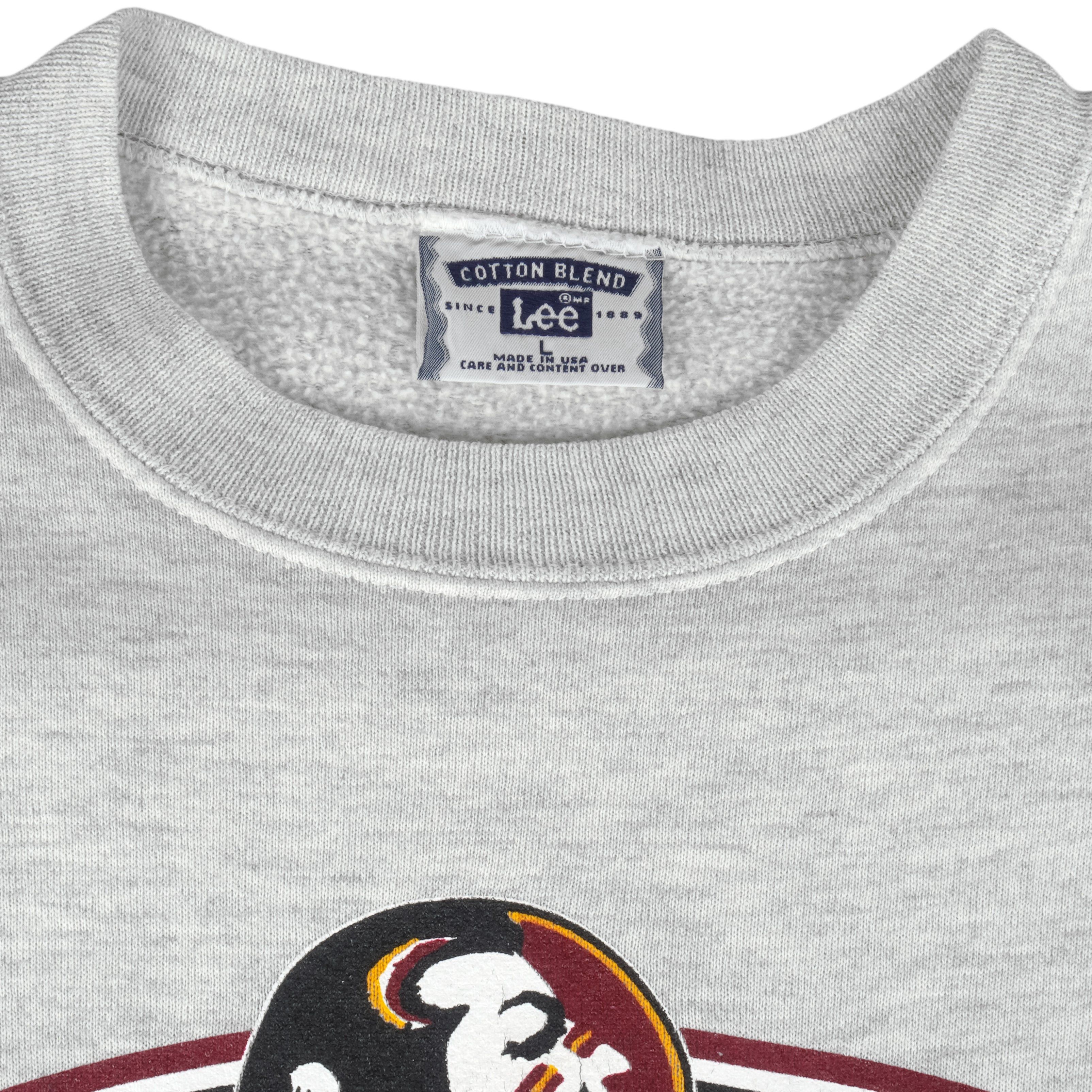 Lee NCAA - Florida State Seminoles Crew Neck Sweatshirt 1990s Size US L / EU 52-54 / 3 - 7 Thumbnail