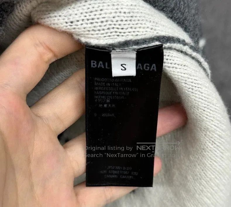 Balenciaga Balenciaga Logo Jacquard Knit Sweater. Size US S / EU 44-46 / 1 - 4 Thumbnail