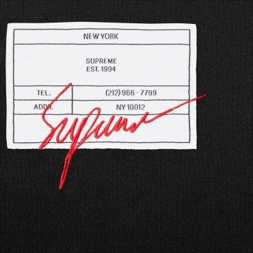 Supreme Supreme Signature Label S/S Top Black short sleeve tee