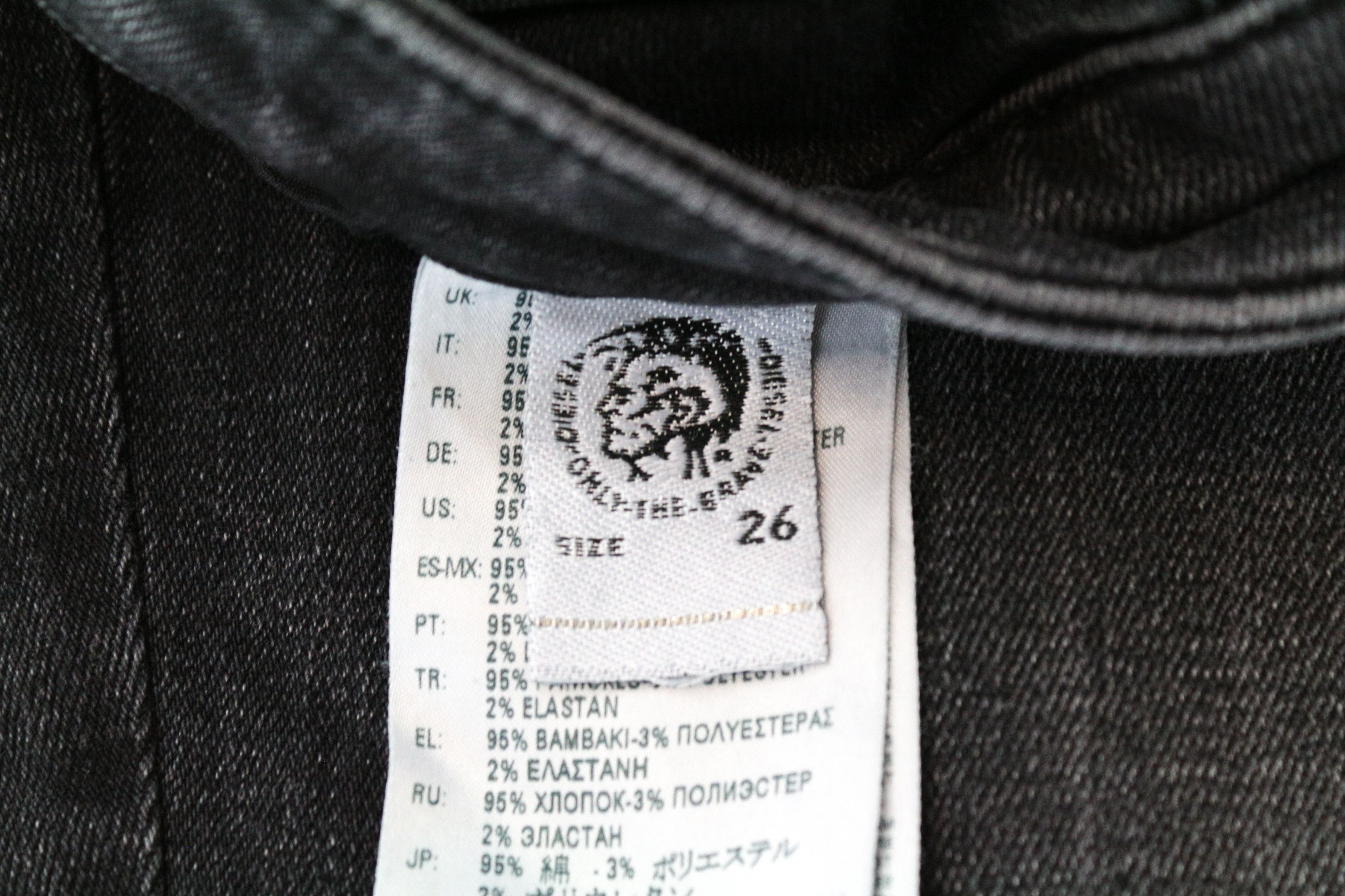 Diesel BABHILA 081AH W26/L32 Grey Button-Fly Jeans 63665 Size 26" / US 2 / IT 38 - 7 Thumbnail