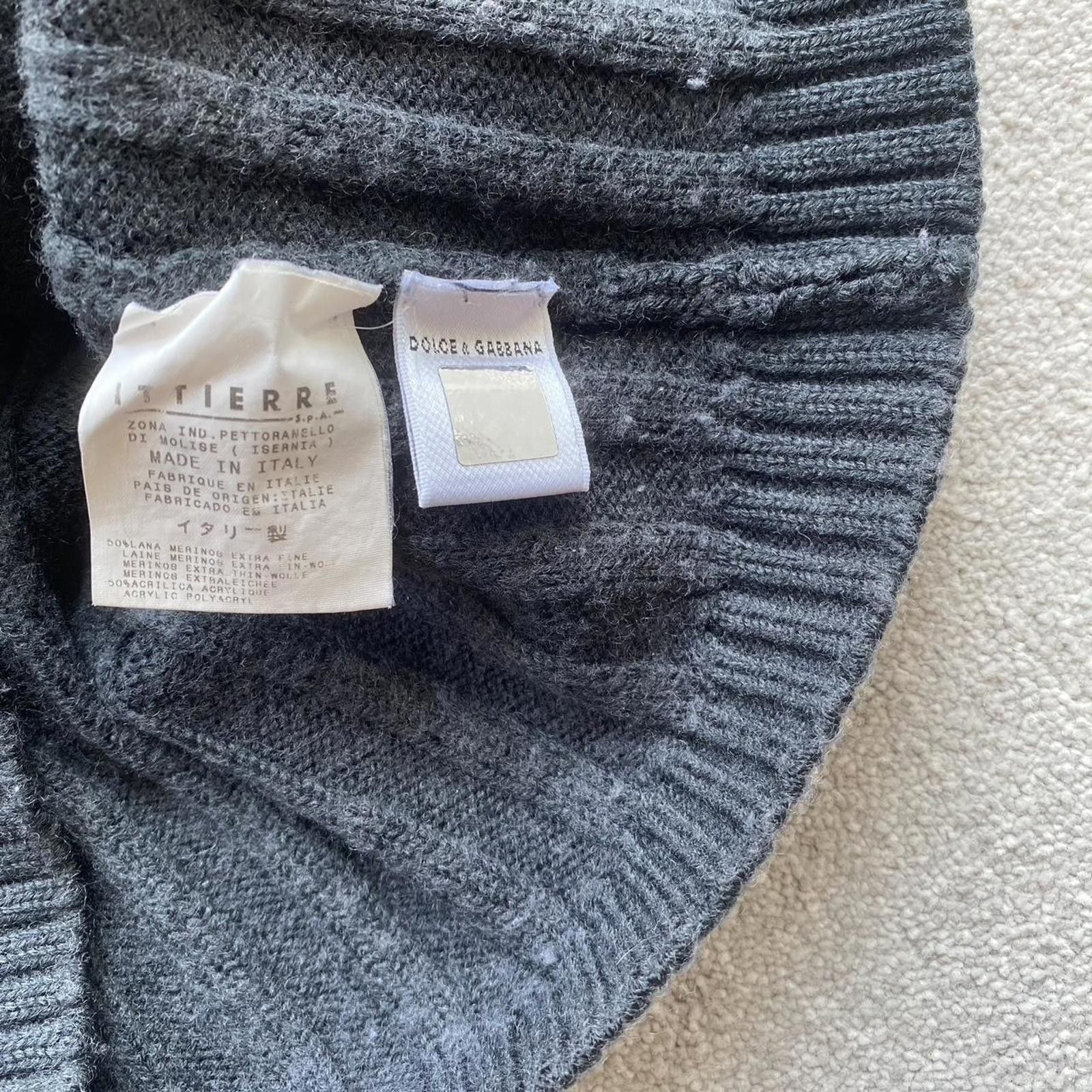 Dolce & Gabbana Dolce & Gabbana D&G Vintage Merino Wool Zip Up Sweater Size US XS / EU 42 / 0 - 7 Thumbnail