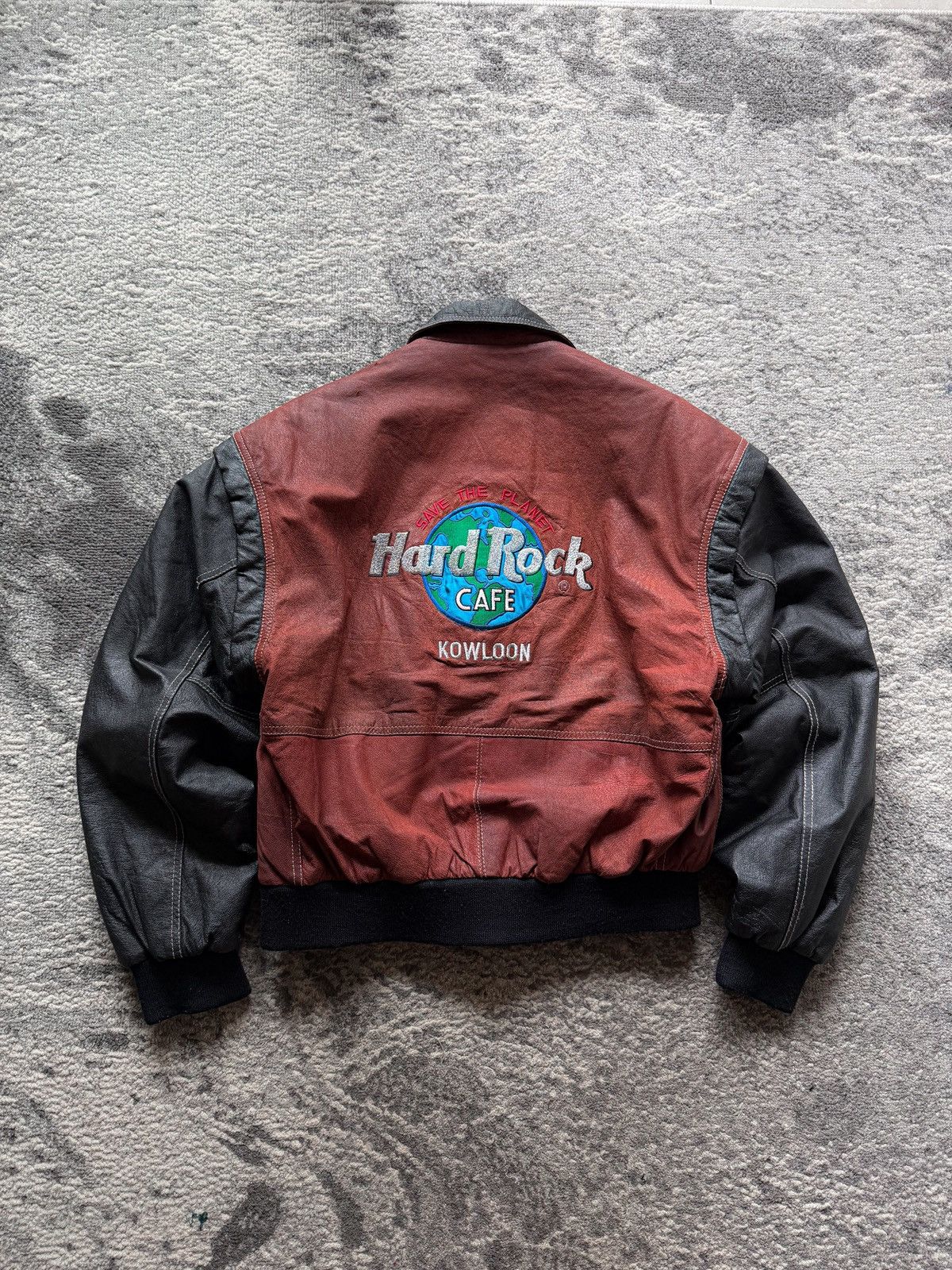 Vtg Bootleg Hardrock Leather Jacket
