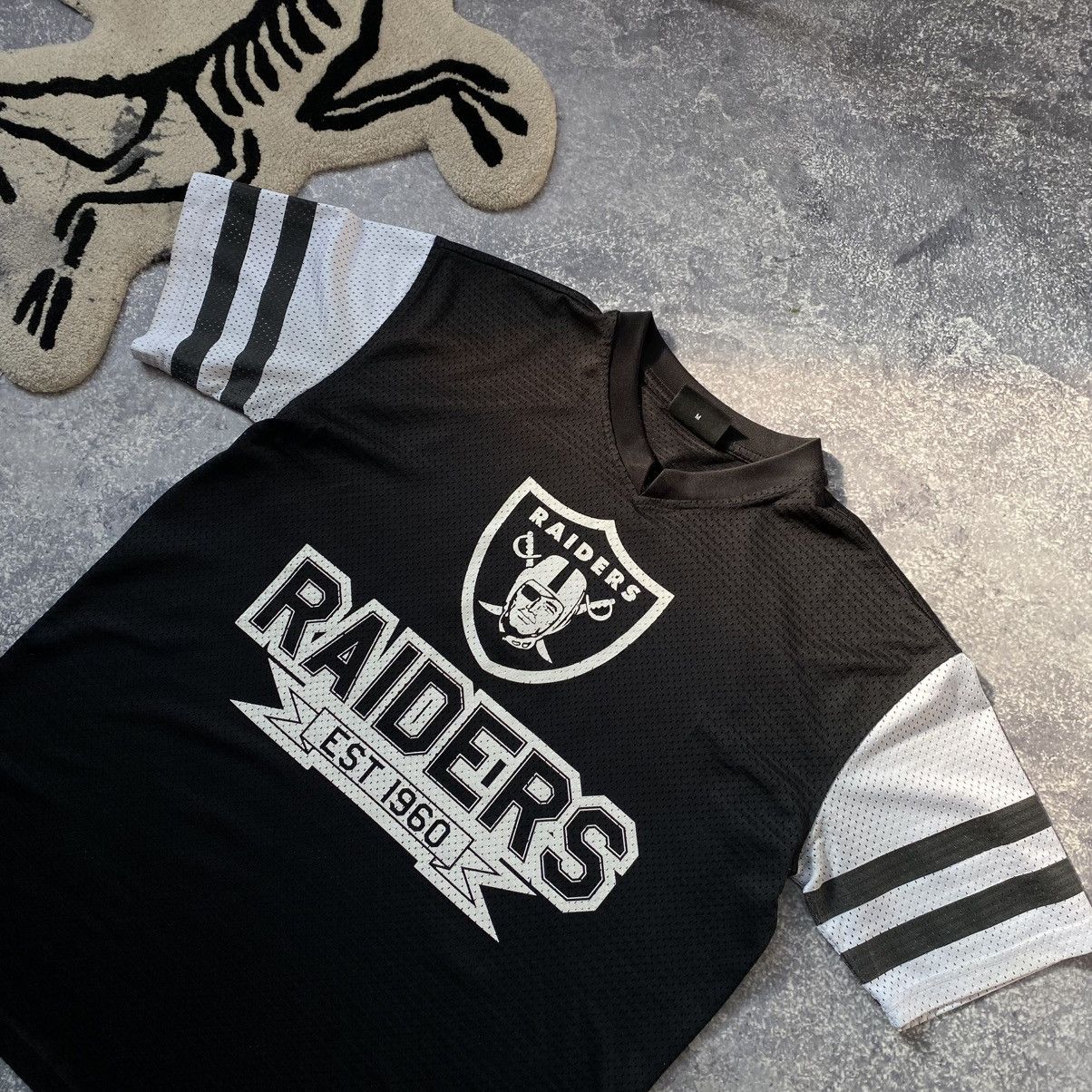 NFL × New Era Vintage New Era NFL Raiders Big logo rare jersey Size US M / EU 48-50 / 2 - 2 Thumbnail