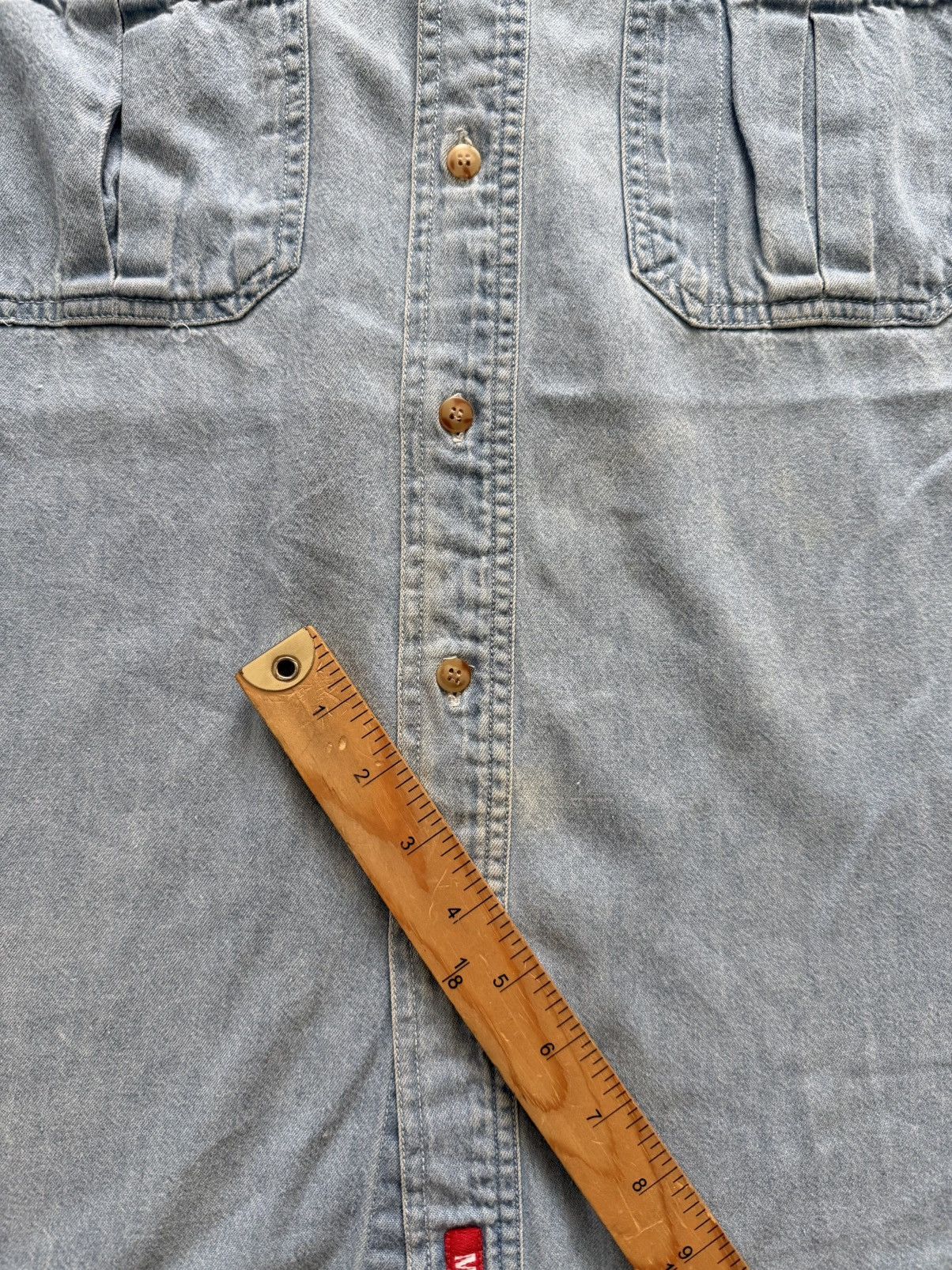 Vintage Vintage Marlboro Blue Denim Long Sleeve Button Up Sz L ** Size US L / EU 52-54 / 3 - 3 Thumbnail