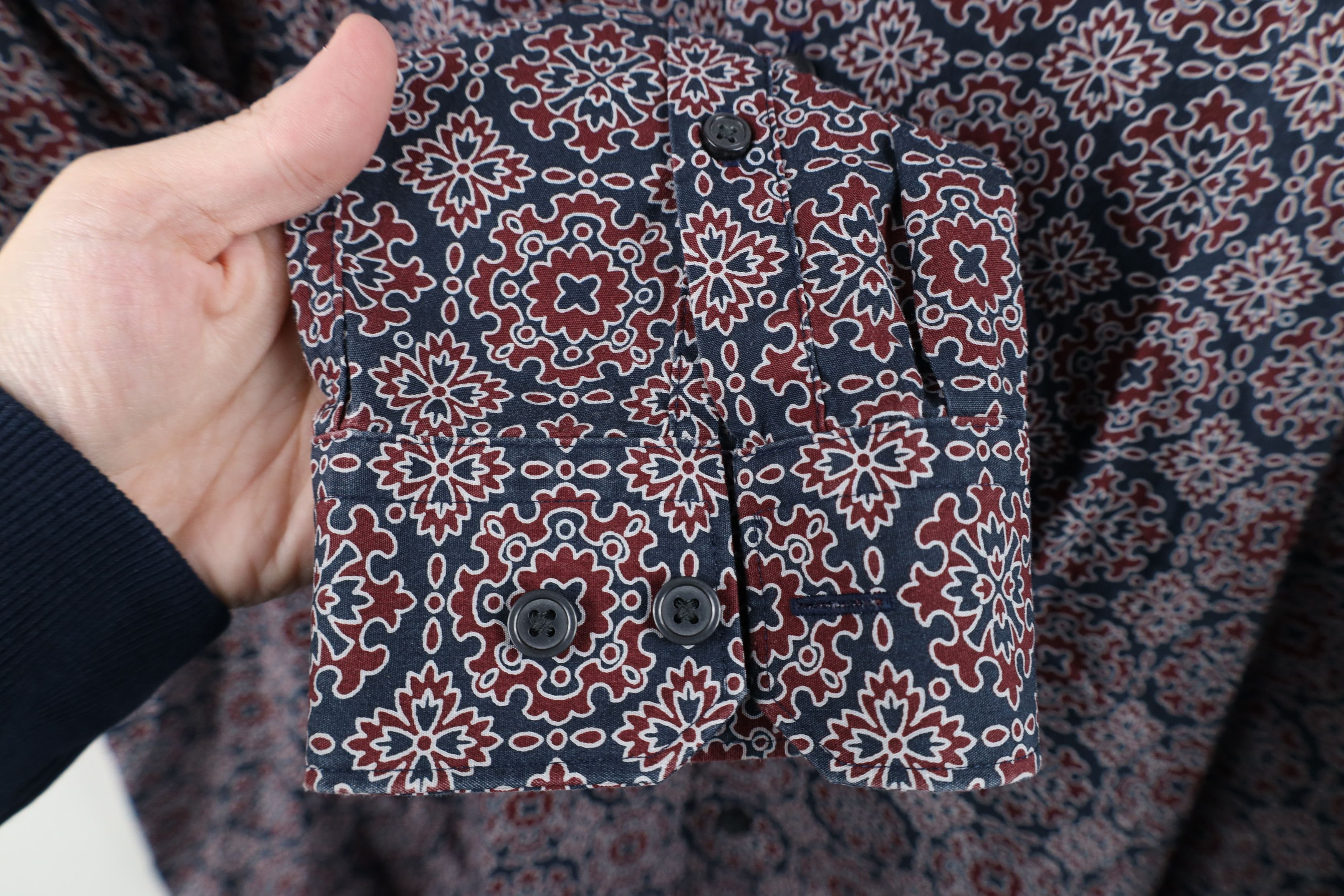 Express Express Slim Geometric Tapestry Collared Button Shirt Cotton Size US XXL / EU 58 / 5 - 4 Thumbnail