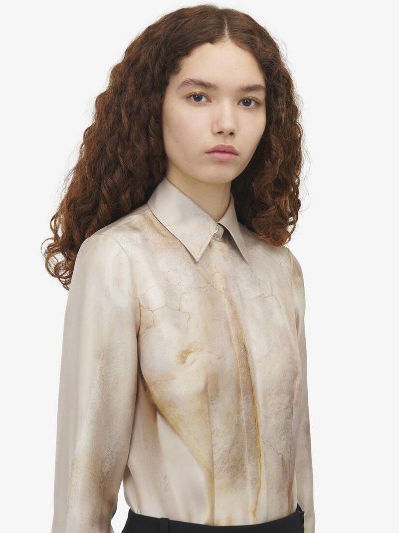 Alexander McQueen o1srvl11e0326 Sculpted Bum Shirt in Multicolor Size L / US 10 / IT 46 - 5 Thumbnail
