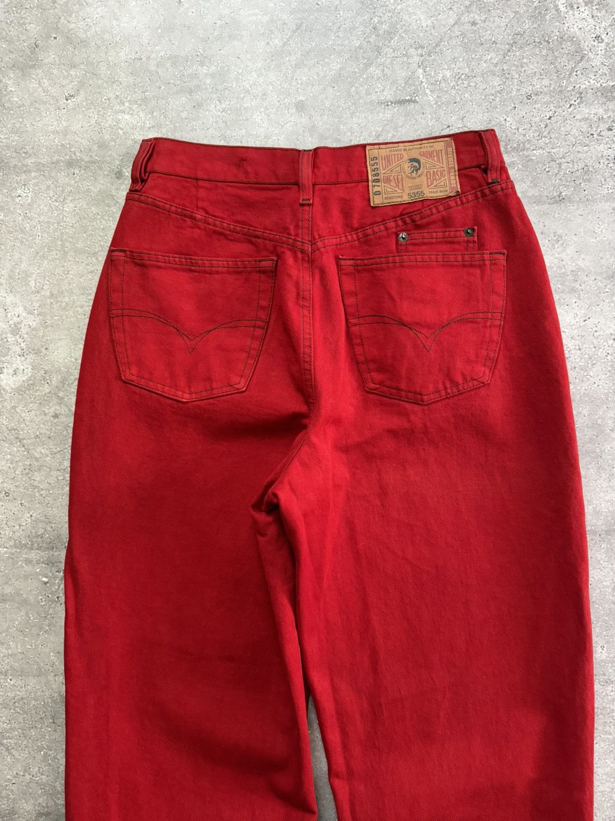 Diesel × Vintage Vintage Y2K Diesel High Waist Opium Red Jeans Pants Size US 33 - 8 Thumbnail