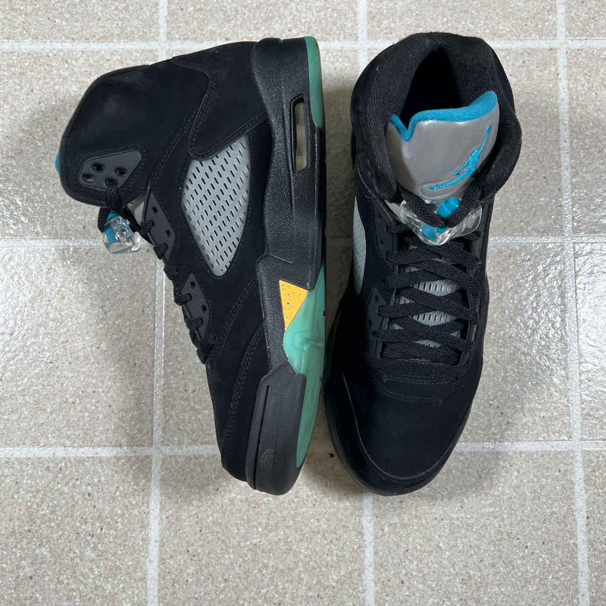 Jordan Brand Size 10- Nike Air Jordan 5 Retro Aqua Black (2023) Size US 10 / EU 43 - 4 Thumbnail