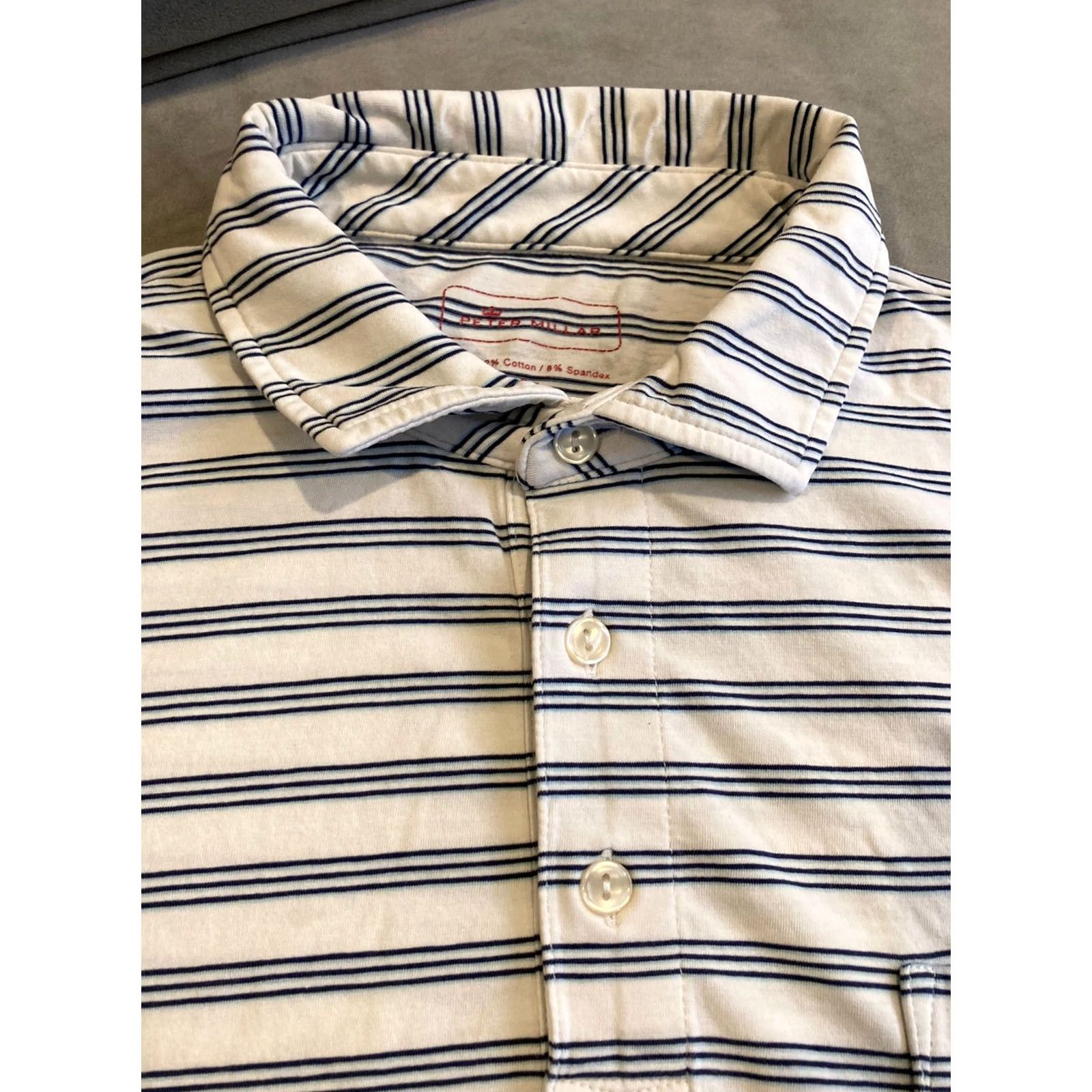 Peter Millar VINTAGE Peter Millar Golf Polo Medium Mens Blue M Size US M / EU 48-50 / 2 - 2 Thumbnail