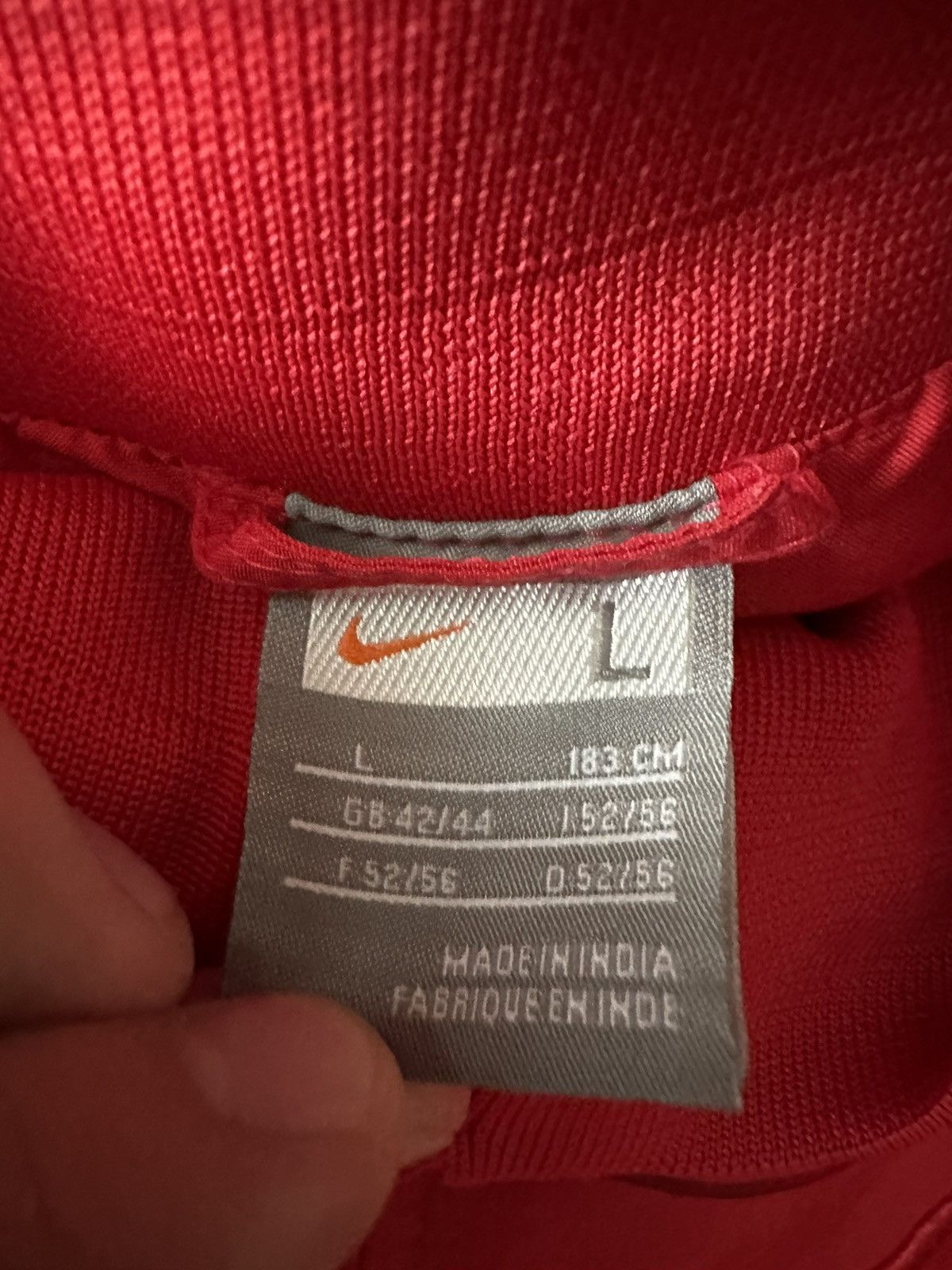 Nike Nike Manchester United 2008-2009 Vintage Red Track Jacket Size US L / EU 52-54 / 3 - 8 Thumbnail