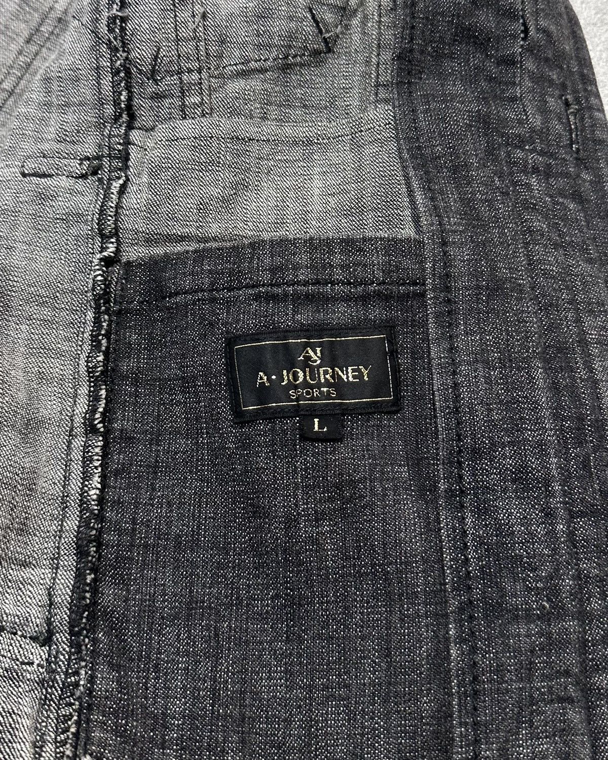 Japanese Brand A-Journey Distressed Stone Washed Biker Denim Jacket Size US M / EU 48-50 / 2 - 8 Thumbnail