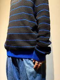 Acne Studios Acne Studios Black and Blue Striped High-Neck Slim Sweater Size S / US 4 / IT 40 - 8 Thumbnail