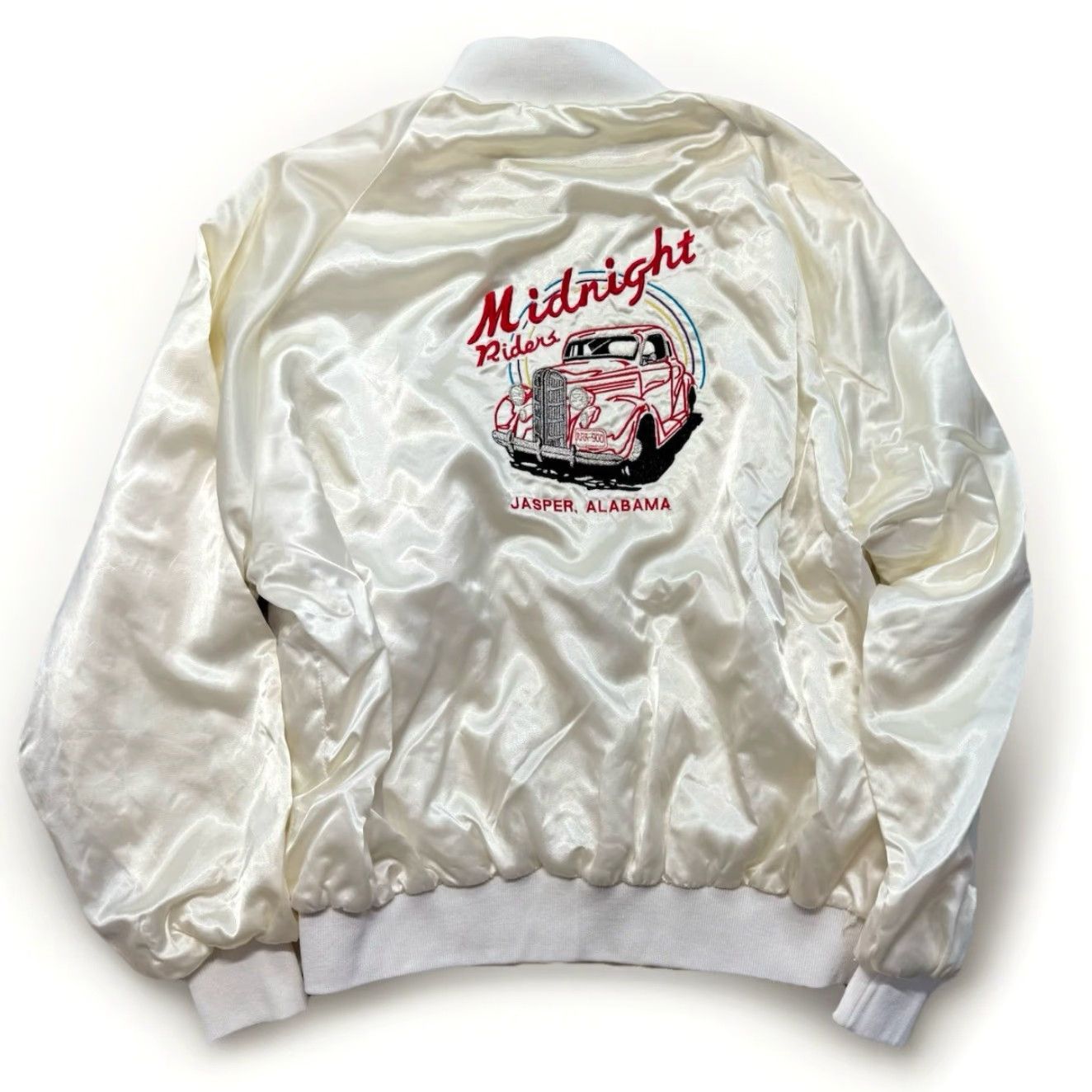 Vintage VINTAGE Club Satin Jacket Mens XL White Bomber Size US XL / EU 56 / 4 - 2 Thumbnail