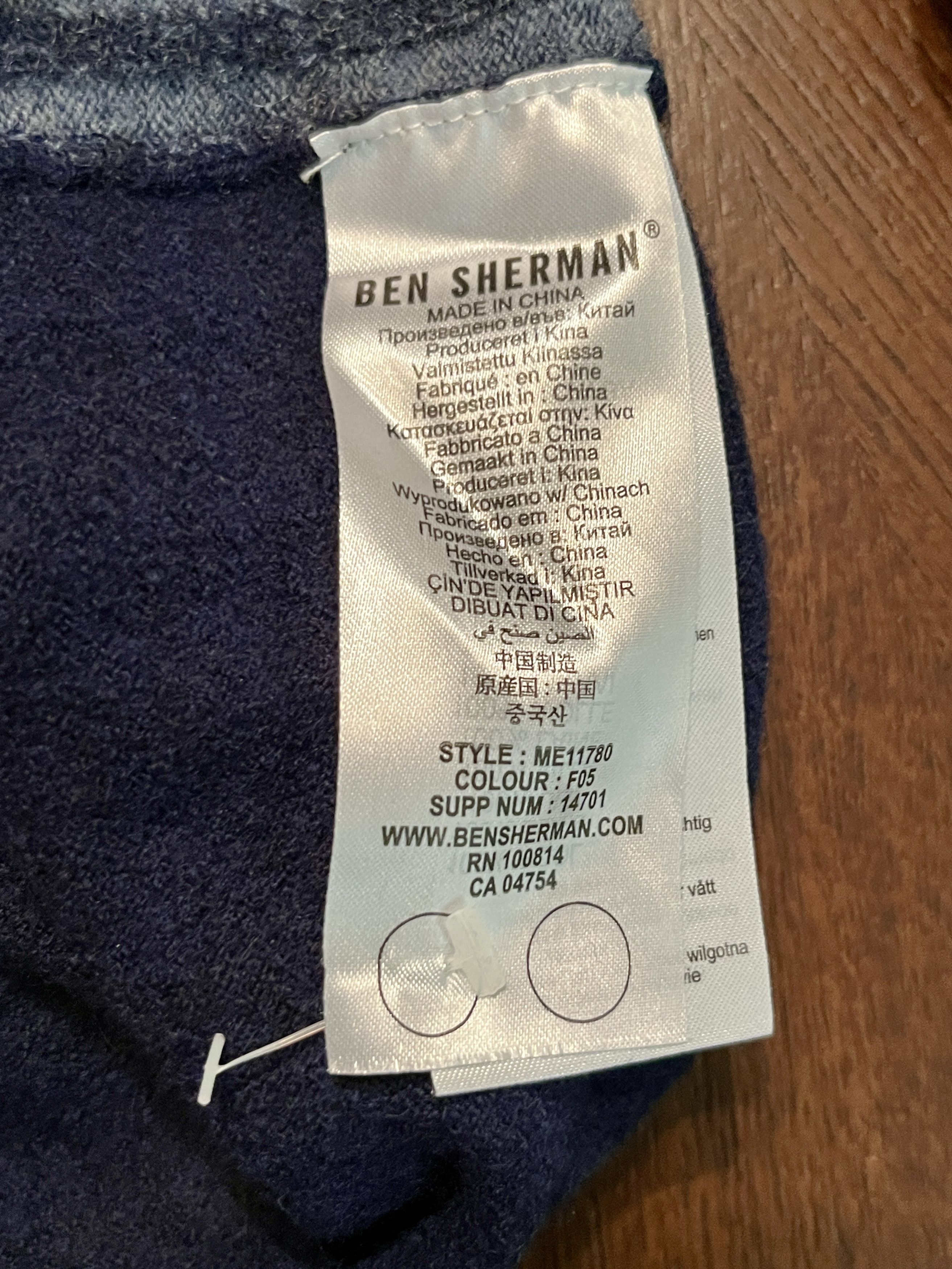 Ben Sherman Ben Sherman 100% Wool Blue Grid Crewneck Sweater Mod Men M Size US M / EU 48-50 / 2 - 9 Thumbnail