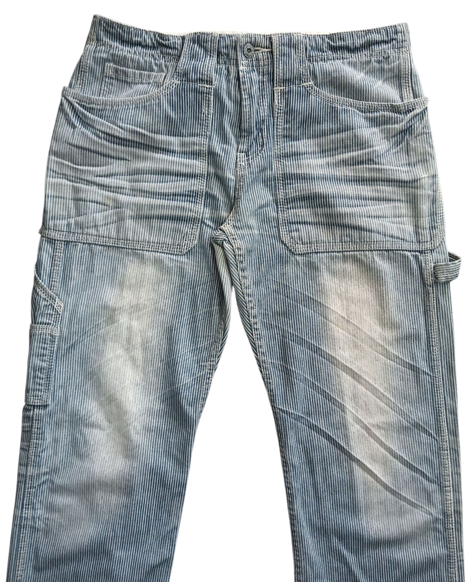 Other Distressed Carpenter Striped Jeans Size US 32 / EU 48 - 6 Thumbnail