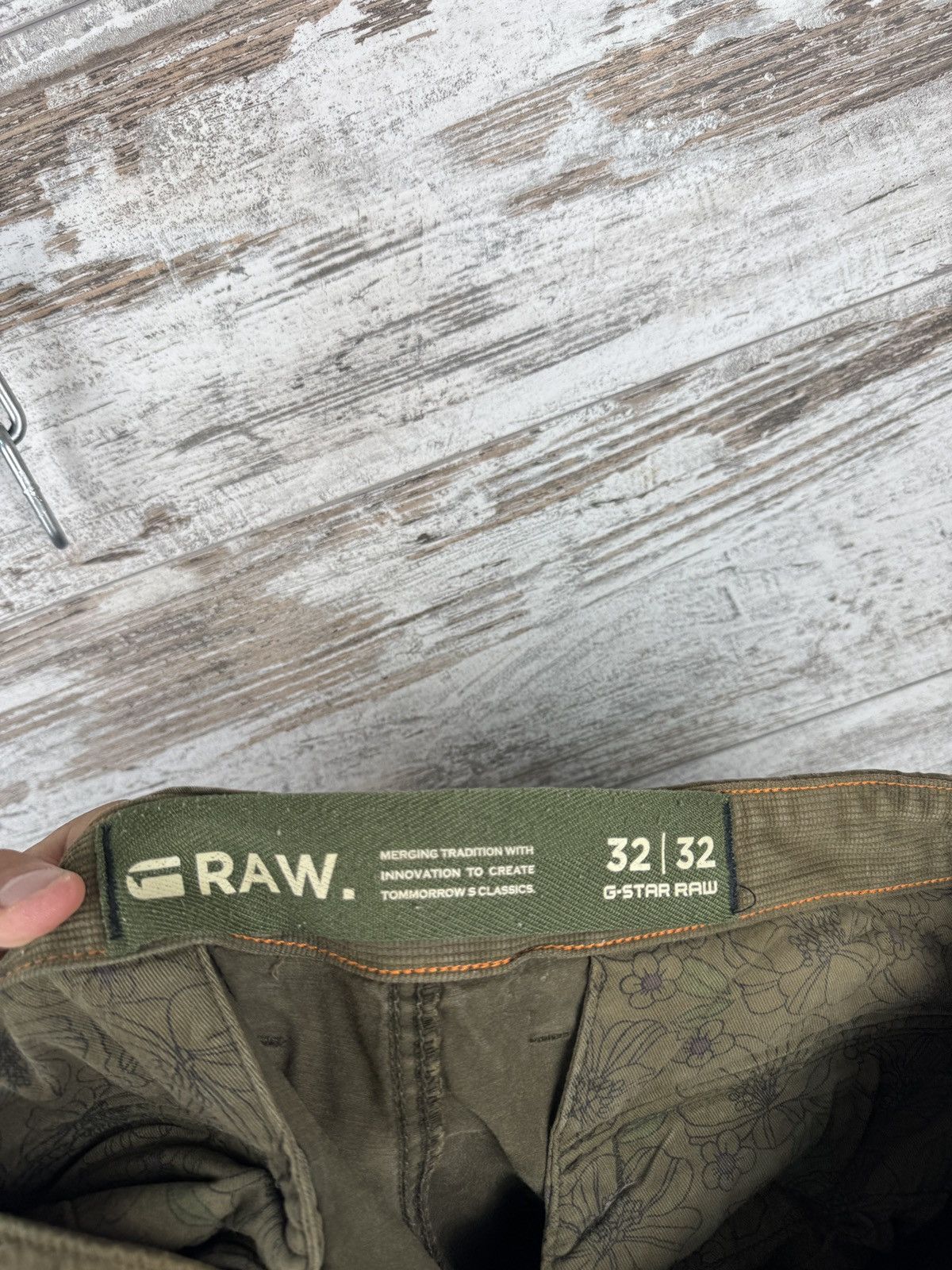 G-Star Mens Vintage G Star Raw RACKAM STRAIGHT CUFFED cargo pants Size US 32 / EU 48 - 21 Thumbnail