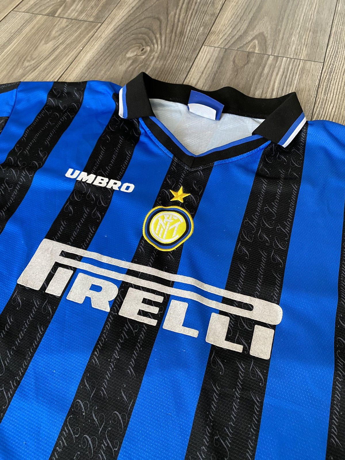 Umbro Vintage Umbro Inter Football Jersey Pirelli 1996/1997 Size US XXL / EU 58 / 5 - 6 Thumbnail