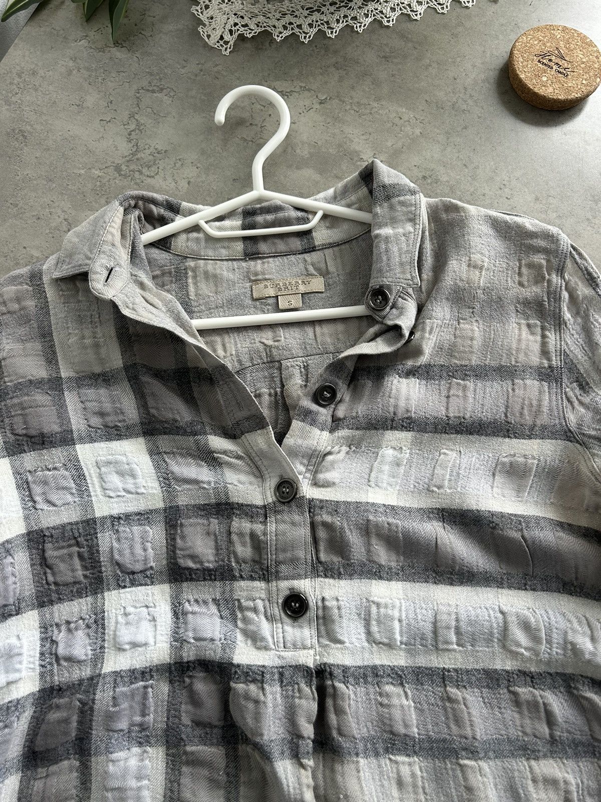 Burberry Burberry Brit nova check gray wool shirt women’s Size S / US 4 / IT 40 - 6 Thumbnail