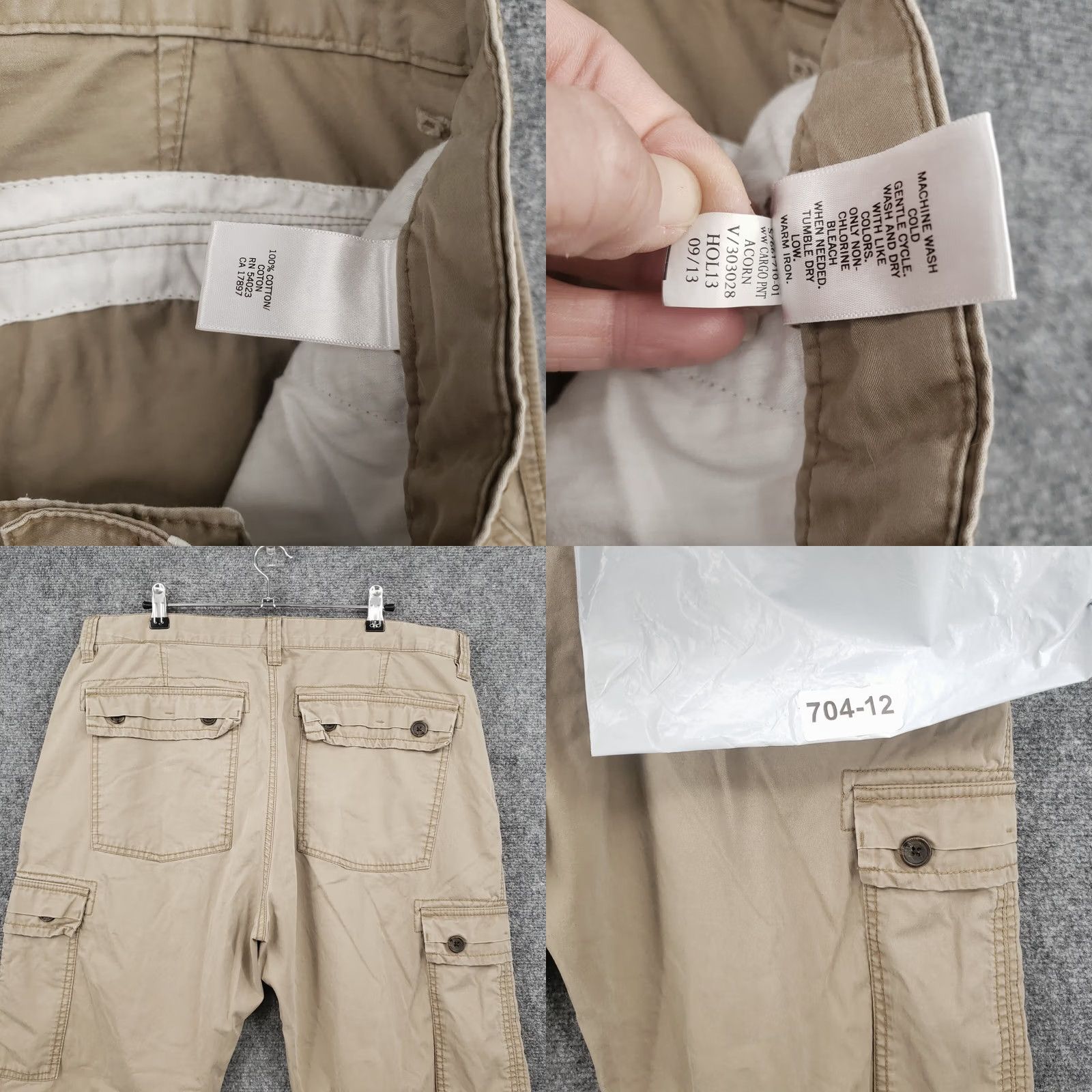 Banana Republic Banana Republic Pants Mens Cargo Utility Beige Straight Leg Flat Front 36x30 Size US 36 / EU 52 - 9 Thumbnail