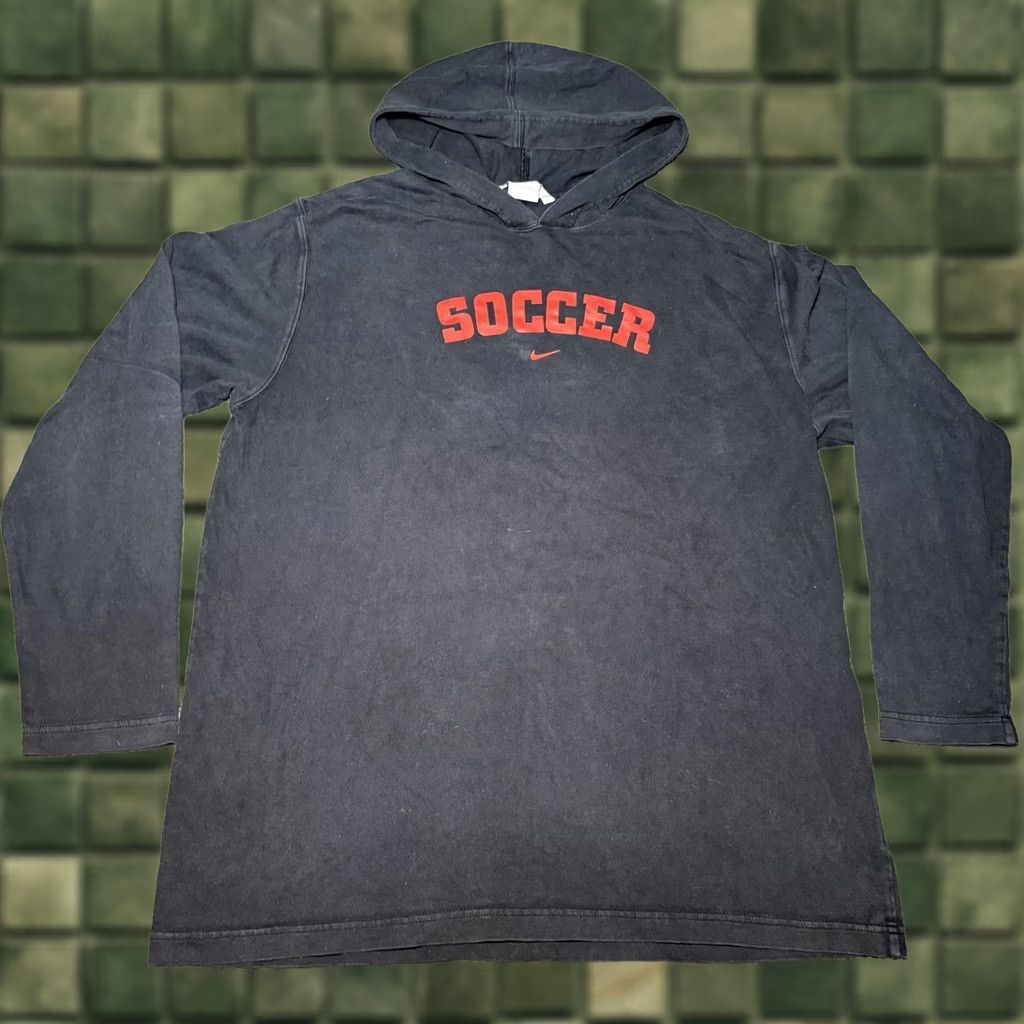 Nike VINTAGE Nike Hoodie Sweatshirt Adult XL Long Sleeve Pullover Black Center Swoosh Size US XL / EU 56 / 4 - 1 Thumbnail