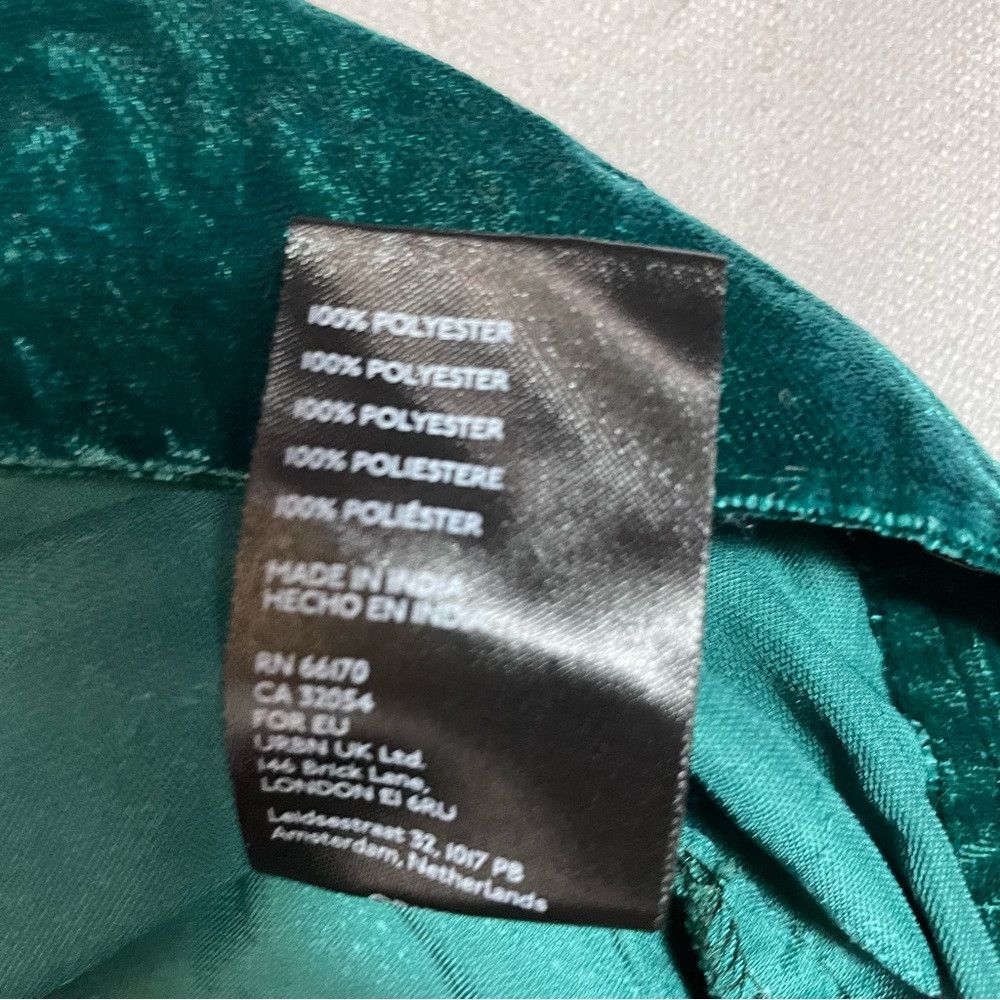 Free People NWT New Free People Annalise Deep Teal Green Velvet Mini Sk Size 32" / US 10 / IT 46 - 7 Thumbnail