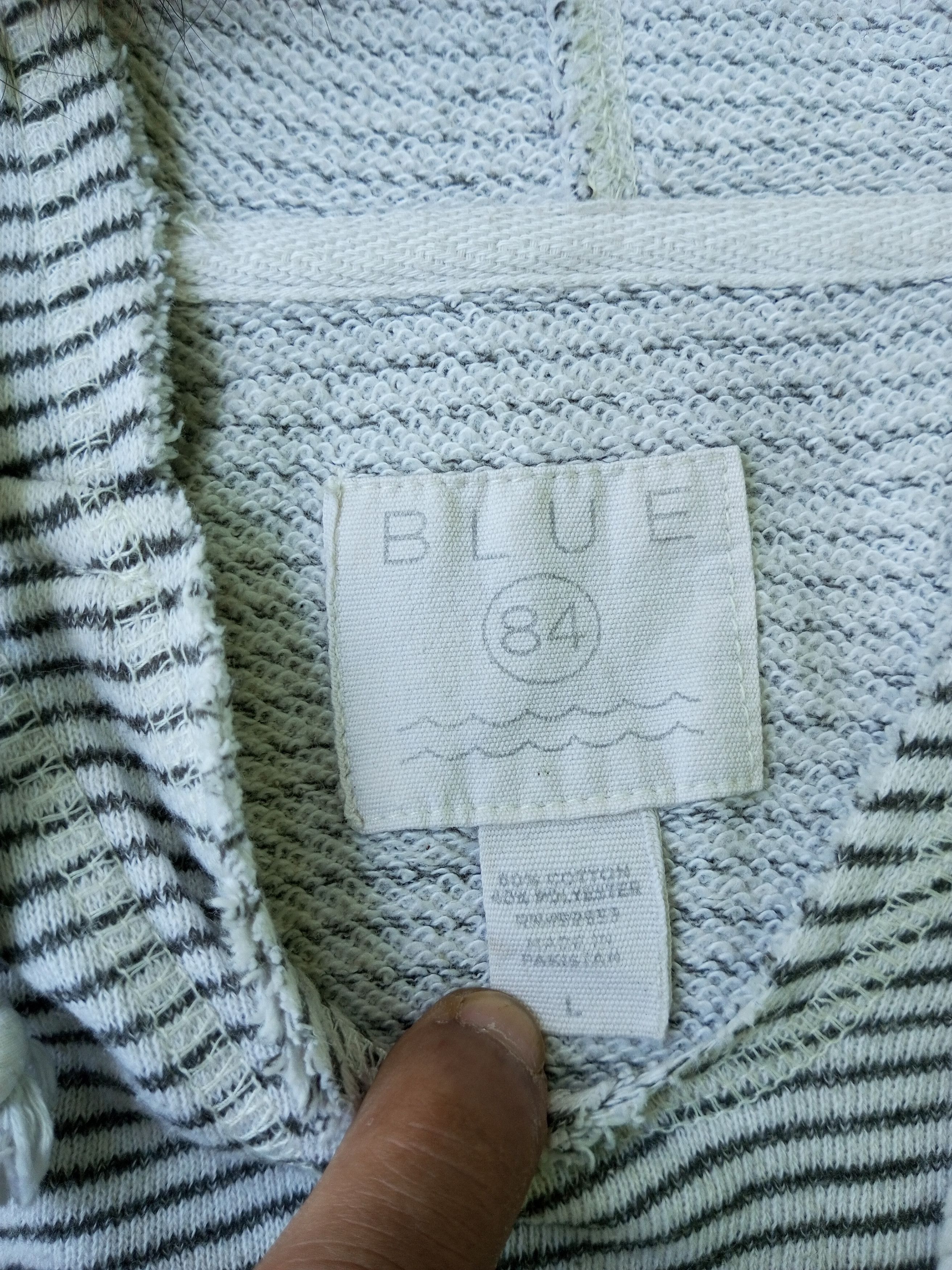Issey Miyake × Japanese Brand × Le Grande Bleu (L.G.B.) Crazy Fur Hoodie Blue 84 Distressed style Size US L / EU 52-54 / 3 - 12 Thumbnail