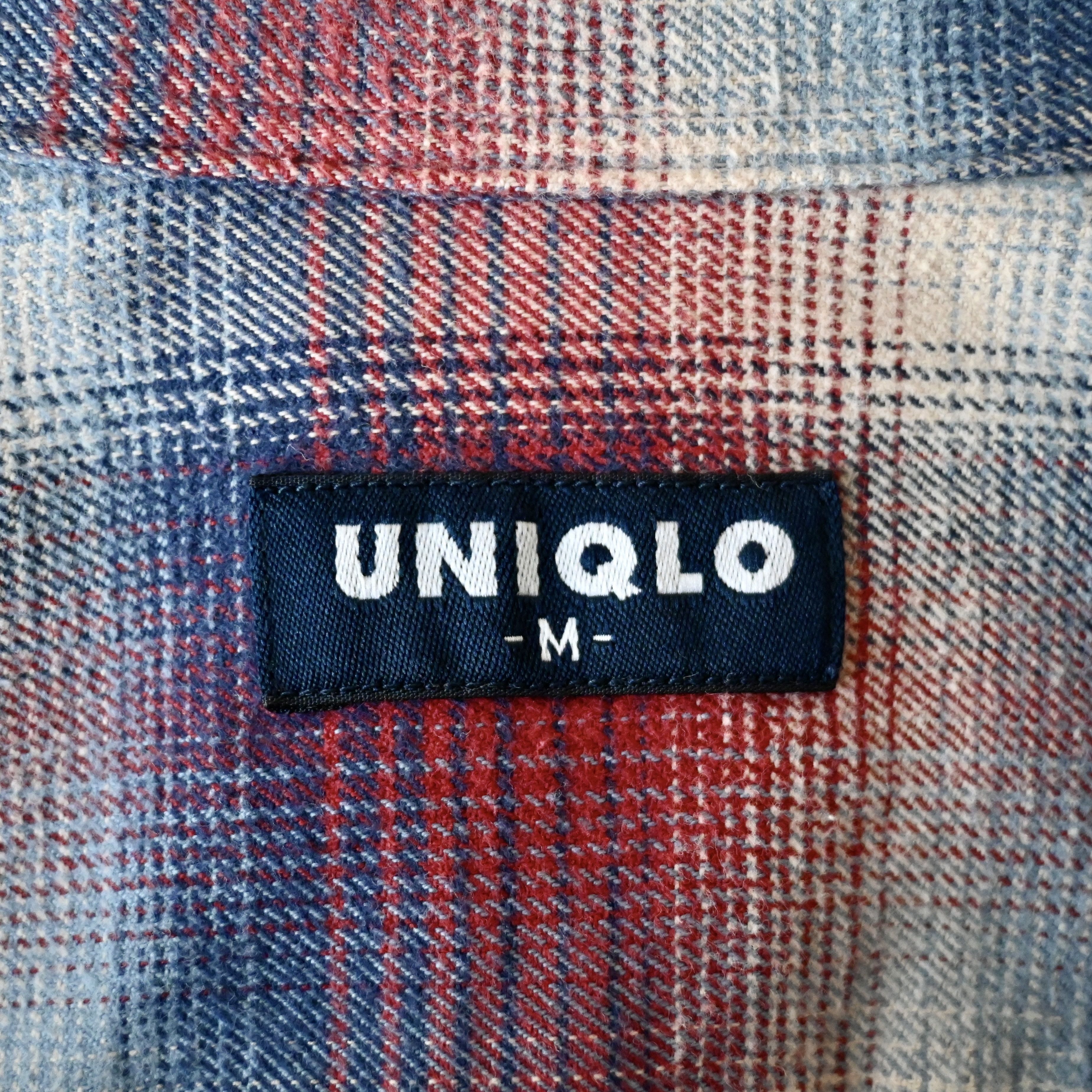 Uniqlo VTG 1990s UNIQLO ombre/shadow plaid cotton flannel shirt, M Size US M / EU 48-50 / 2 - 10 Thumbnail