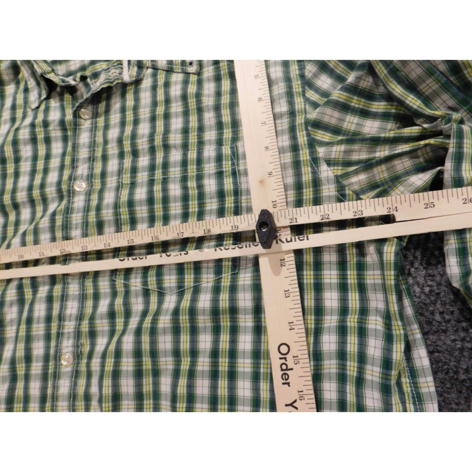 Old Navy Old Navy Shirt XL Green Plaid Button-Up Slim Fit Mens Size US XL / EU 56 / 4 - 6 Thumbnail