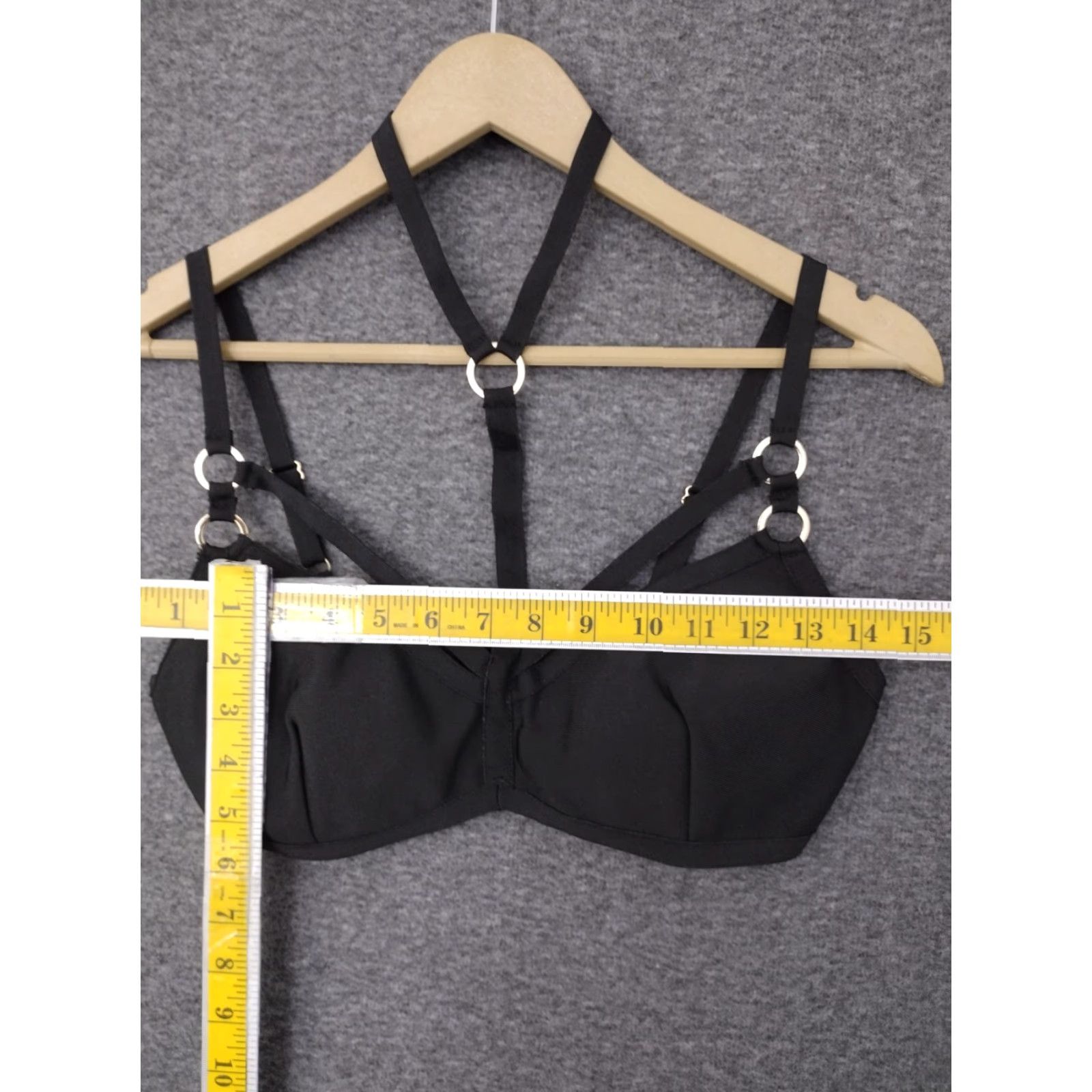 Vintage Codigo Lively Black Y Ring Padded Wireless Bra Size L Woman Black Y Ring Padded Wireless Bra L Adults Womens Size ONE SIZE - 5 Thumbnail