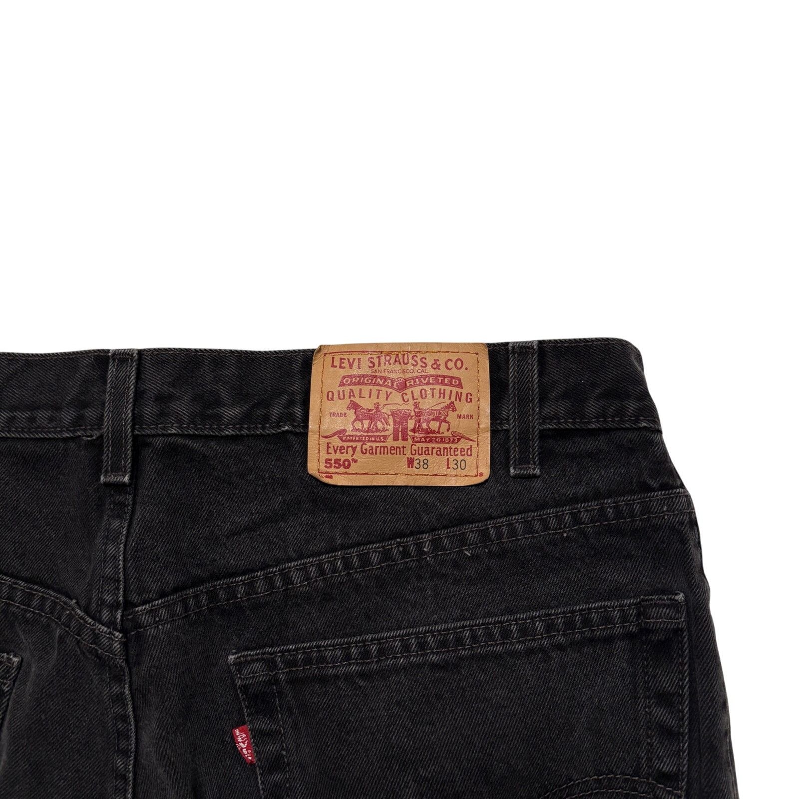 Levi's VTG 90s Levi's 550 Black Relaxed Fit Tapered Leg Denim Jeans Size US 36 / EU 52 - 7 Thumbnail