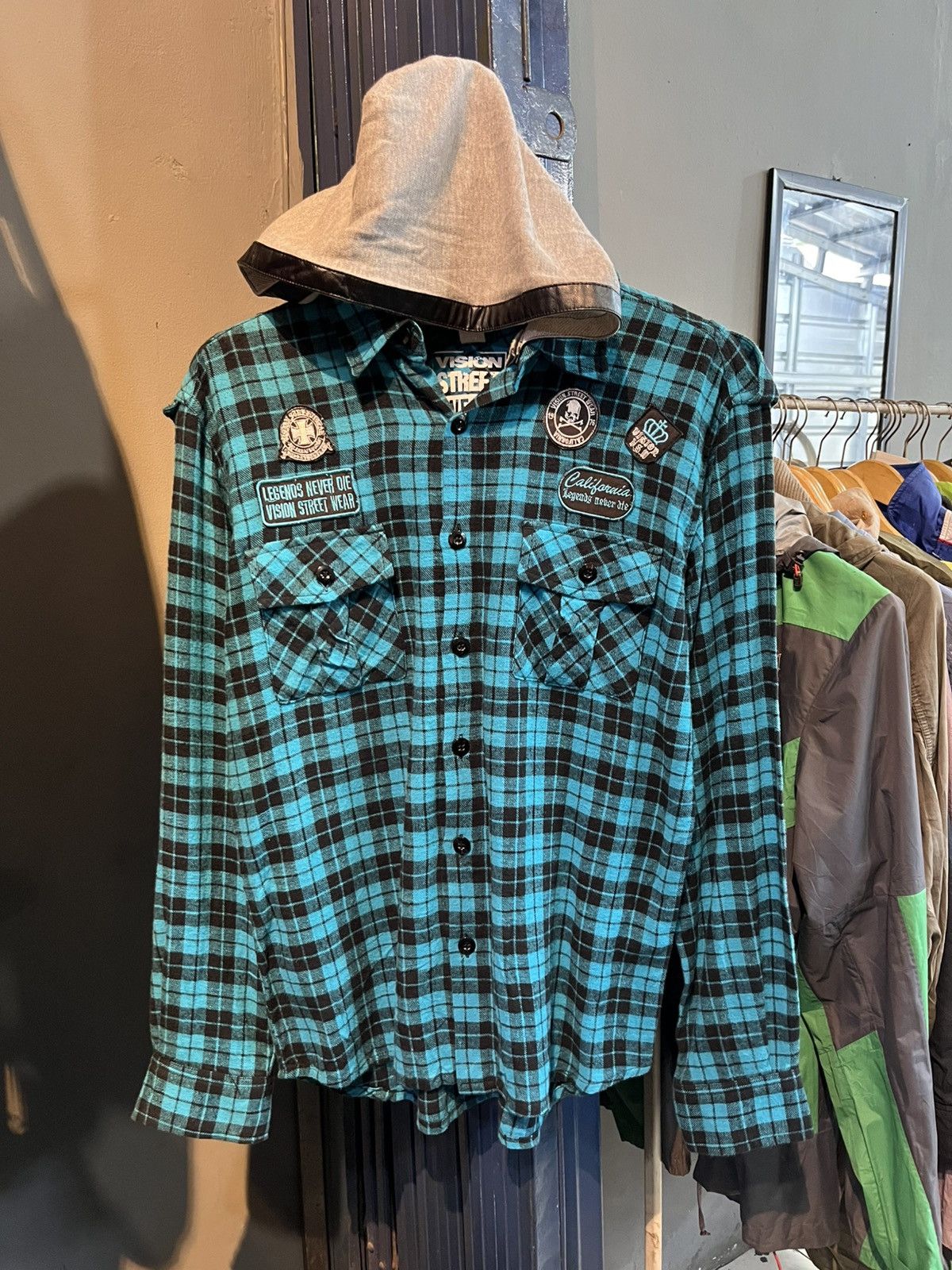 Vision Streetwear Vintage flannel vision street wear 90s button ups shirt Size US M / EU 48-50 / 2 - 2 Thumbnail