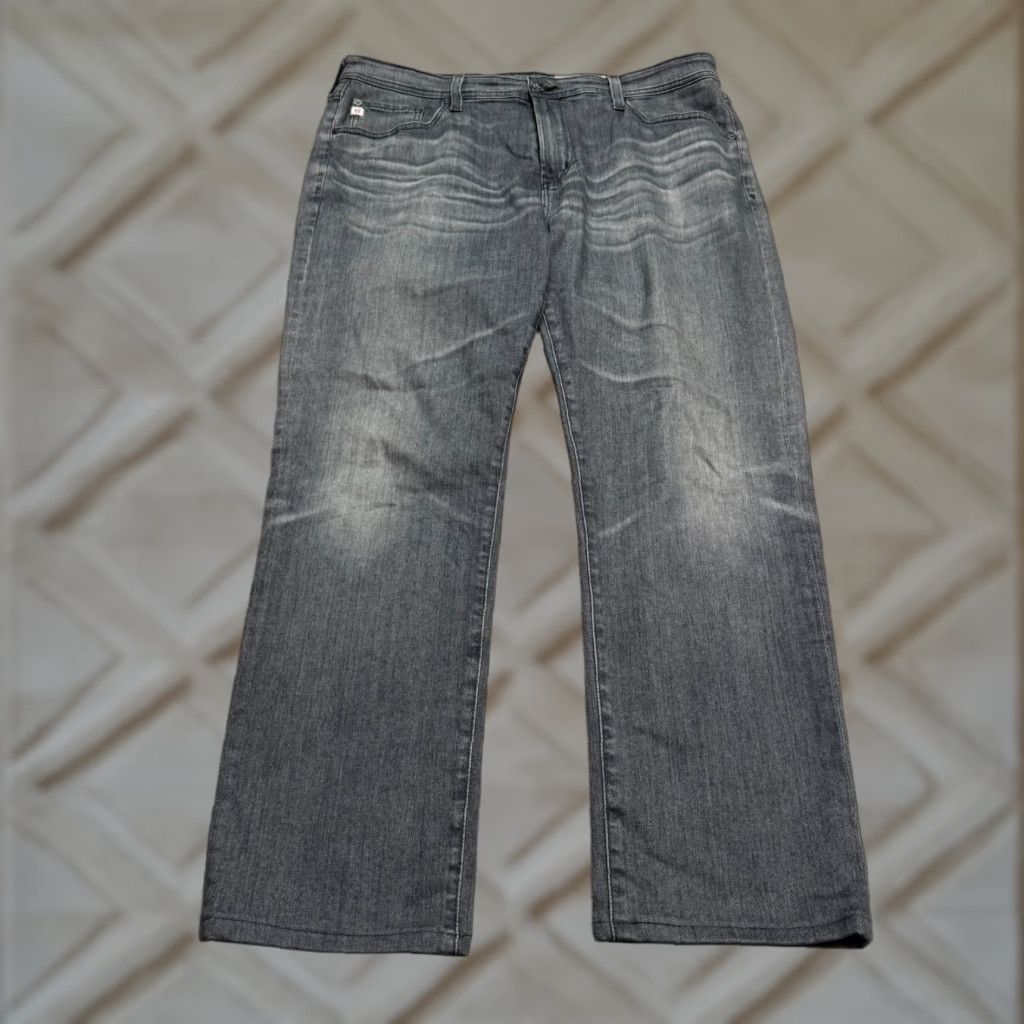 Denime AG Adriano Goldschmied Everett Jeans Slim Fit Straight Leg Mens 36R Gray Size US 36 / EU 52 - 1 Thumbnail