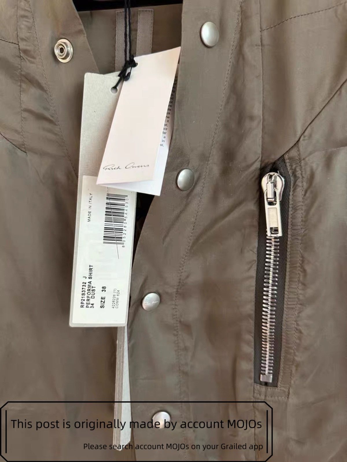 Rick Owens Sz 38 Rick Owens Larry Rivet Shirt Jacket mojos1629 Size US M / EU 48-50 / 2 - 3 Thumbnail