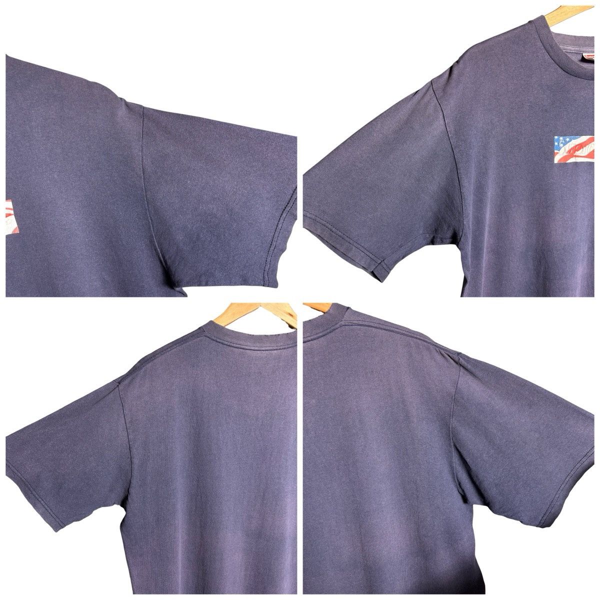Supreme Supreme Box Logo 9/11 2001s Distressed T-Shirt / Navy USA Size US L / EU 52-54 / 3 - 11 Thumbnail