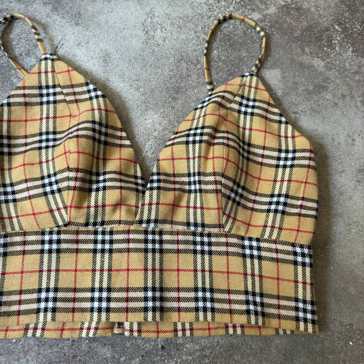 Hysteric Glamour × Vintage Burberry style Super Sexy Vintage Nova Check Crop Top Size M / US 6-8 / IT 42-44 - 3 Thumbnail