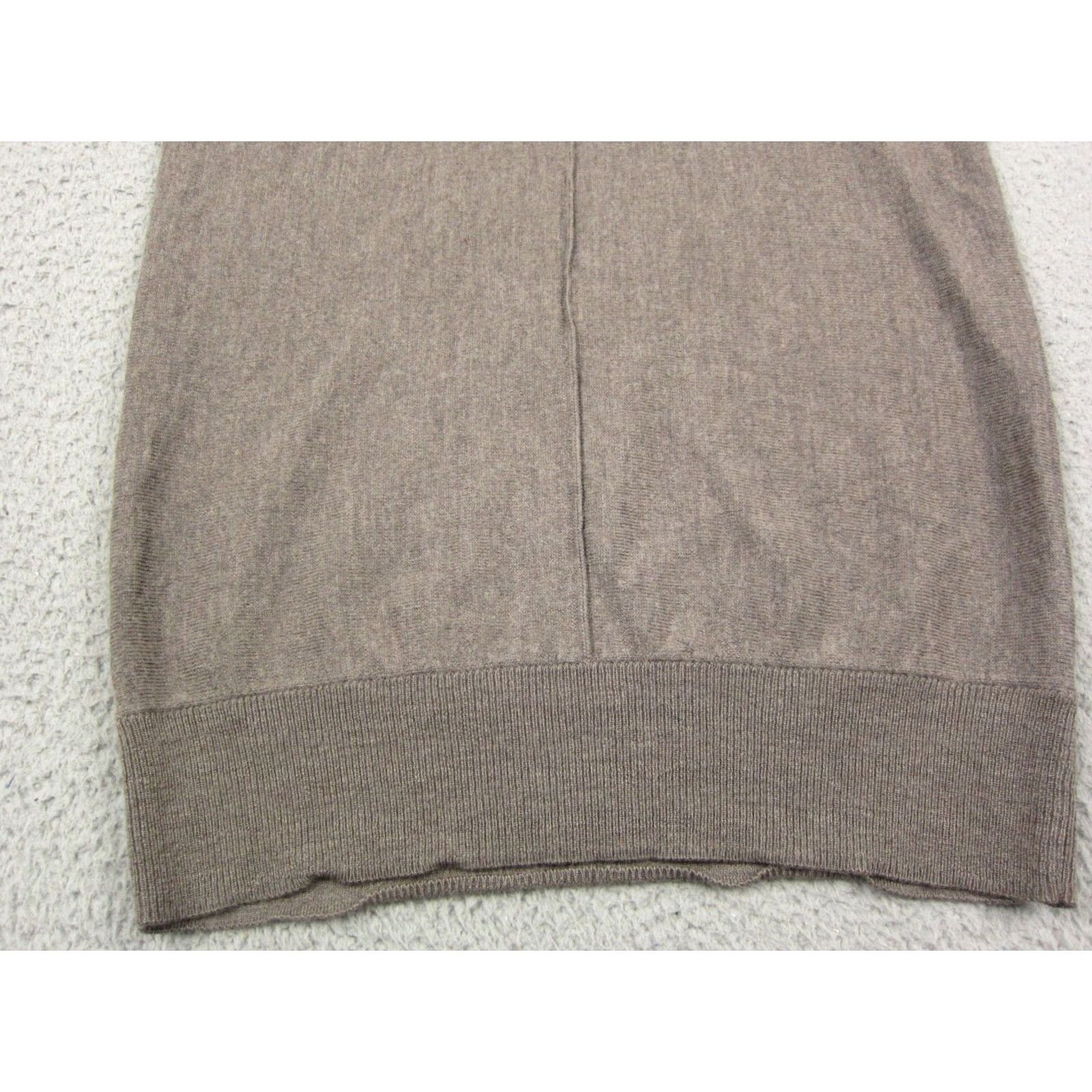 Vintage Tahari Sweater Dress Womens Small Brown Extra Fine Wool Turtleneck Knit Classix Size S / US 4 / IT 40 - 4 Thumbnail