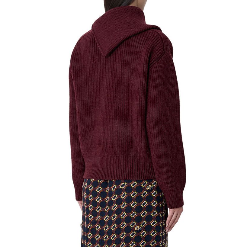 Dries Van Noten Dries Van Noten Red Zip Wool Sweater New & Authentic (womens Size XS / US 0-2 / IT 36-38 - 2 Thumbnail