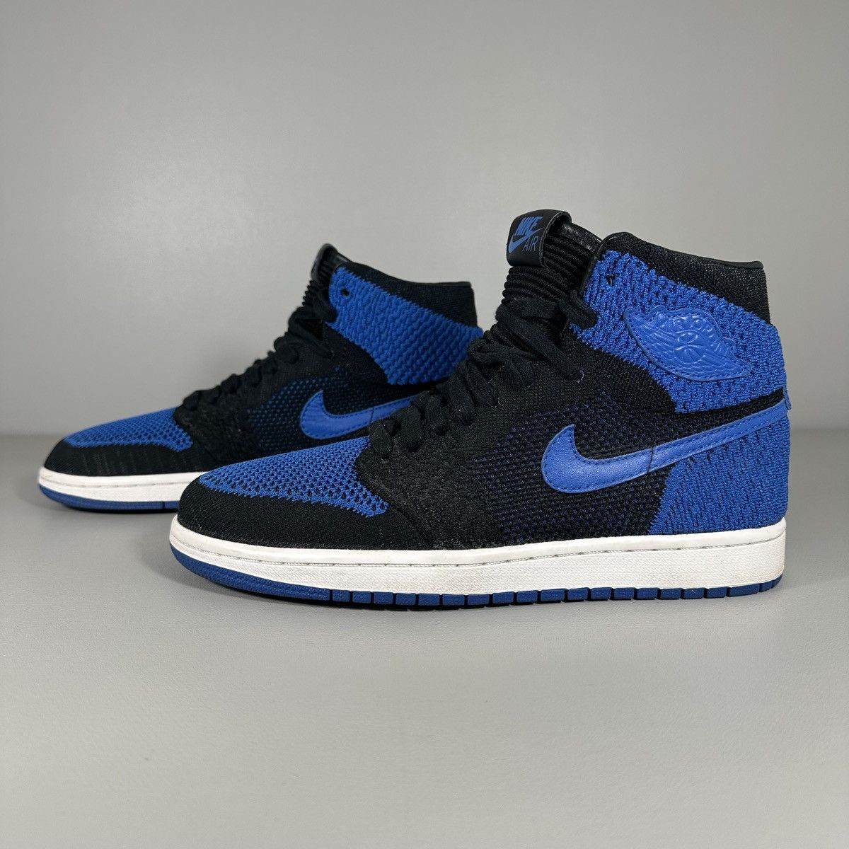 Nike Nike Air Jordan 1 Retro Hi Flyknit Black Game Royal Sneakers Size US 8 / EU 41 - 1 Thumbnail