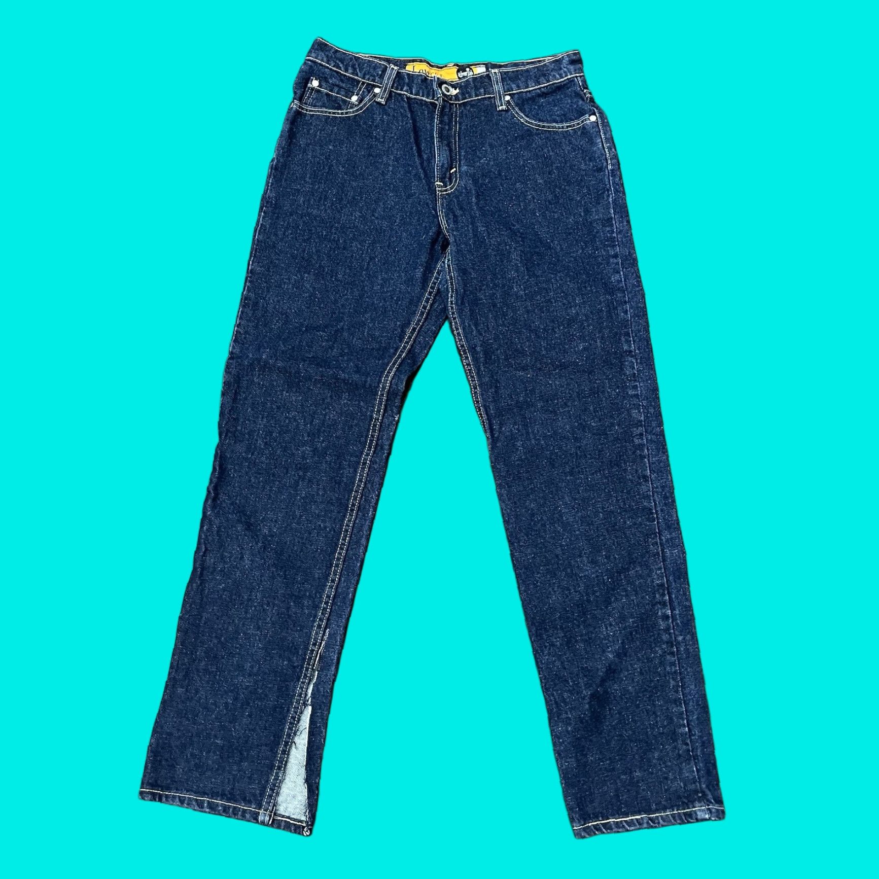 Denime VINTAGE Levi's SilverTab Denim Jeans Womens Medium 30 In Waist 31 In Inseam 90s Dark Blue Straight 665 USA Size 32" / US 10 / IT 46 - 1 Thumbnail