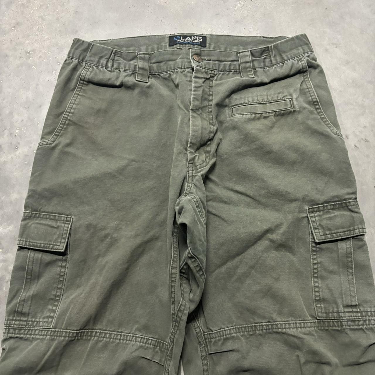Japanese Brand × Vintage Crazy Vintage Y2K/2000s Khaki Earth Tone Grunge Skater Workwear Cargo Pants! Size US 32 / EU 48 - 5 Thumbnail