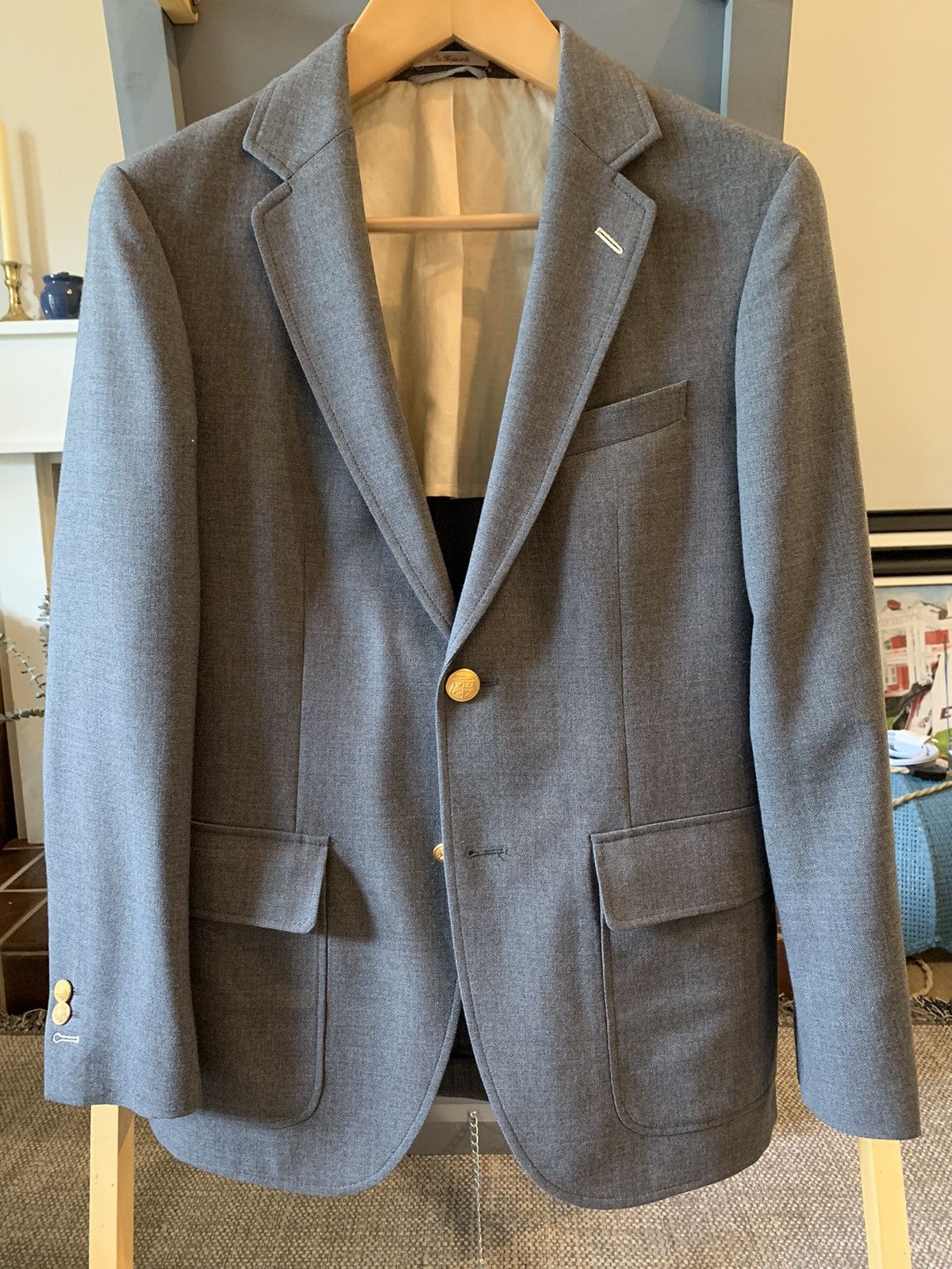 Gant Rugger Grey Hopsack Blazer - Gant Rugger Size 36S - 1 Thumbnail